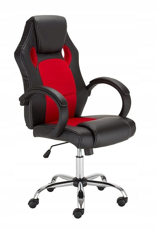 Office Chair Strong SWIVEL Red Black Soft Comfortable Sport