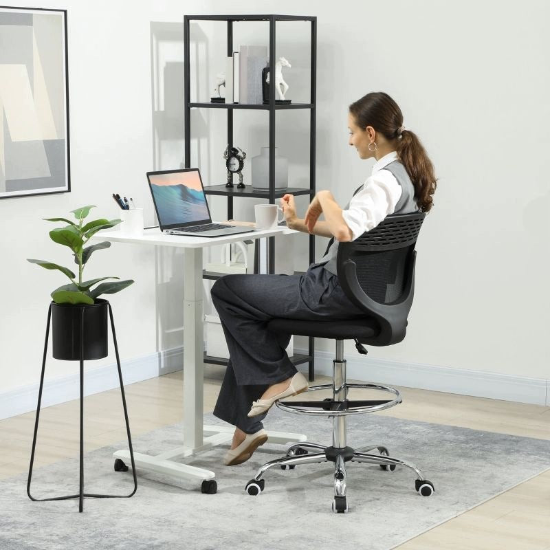 Office Chair, Swivel, Adjustable, Black Furniture depth 59 cm