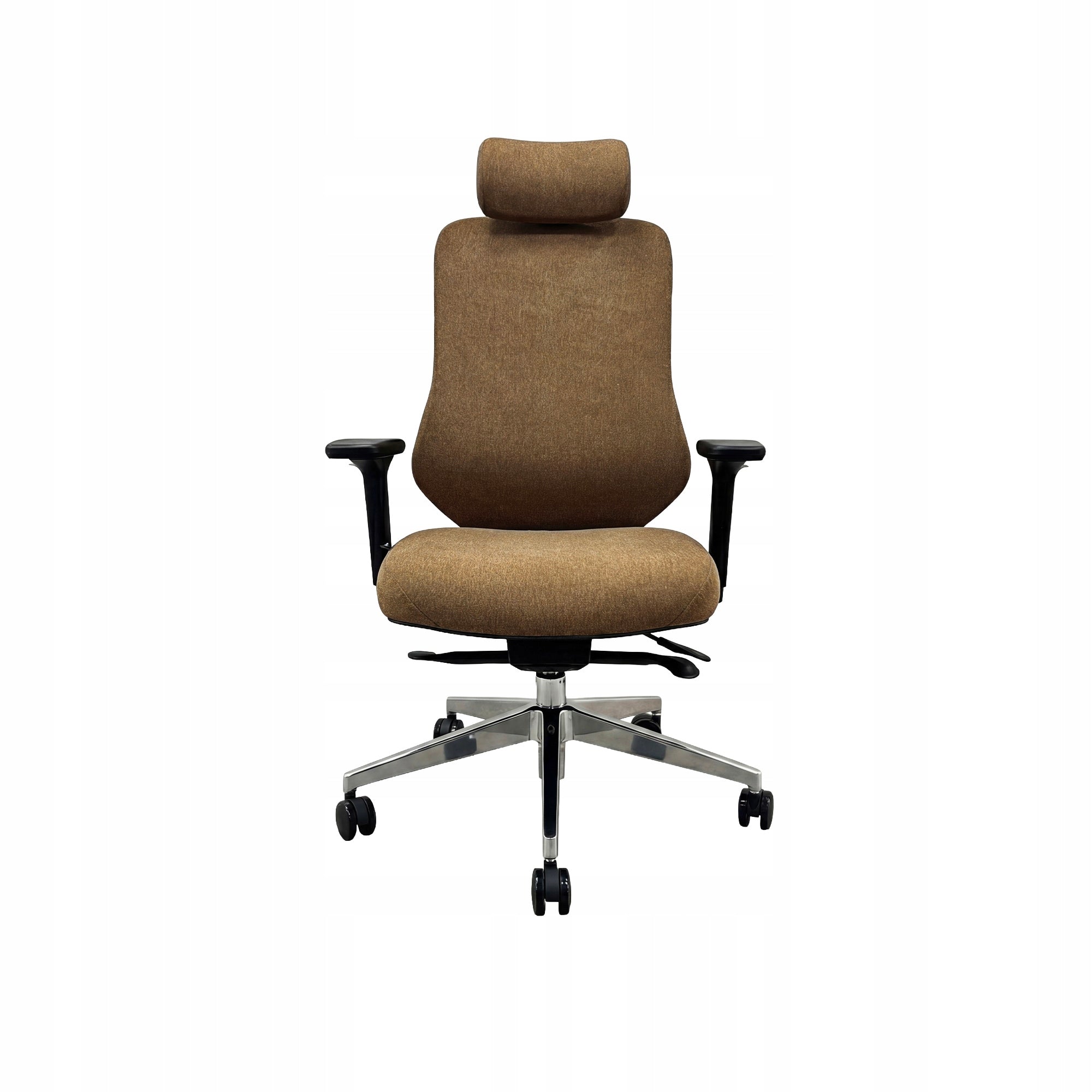 Office Chair Swivel Brown with Armrests 2D Comfortable JAN NOWAK AXIS