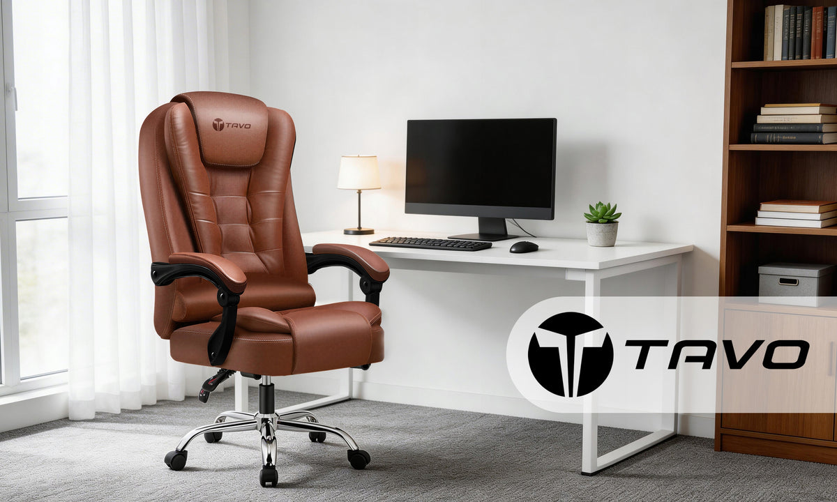 Office Chair Swivel Chair Adjustable Leather Backrest Comfortable Brown Manufacturer code FOTEL KRZESŁO OBROTOWE SKÓRZANE BRĄZOWE