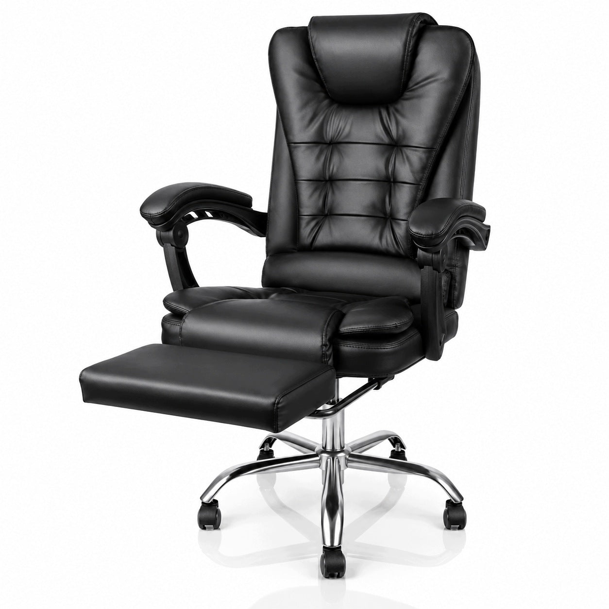 Office Chair Swivel Chair Adjustable Leather Backrest with Footrest Legs Packaging status original