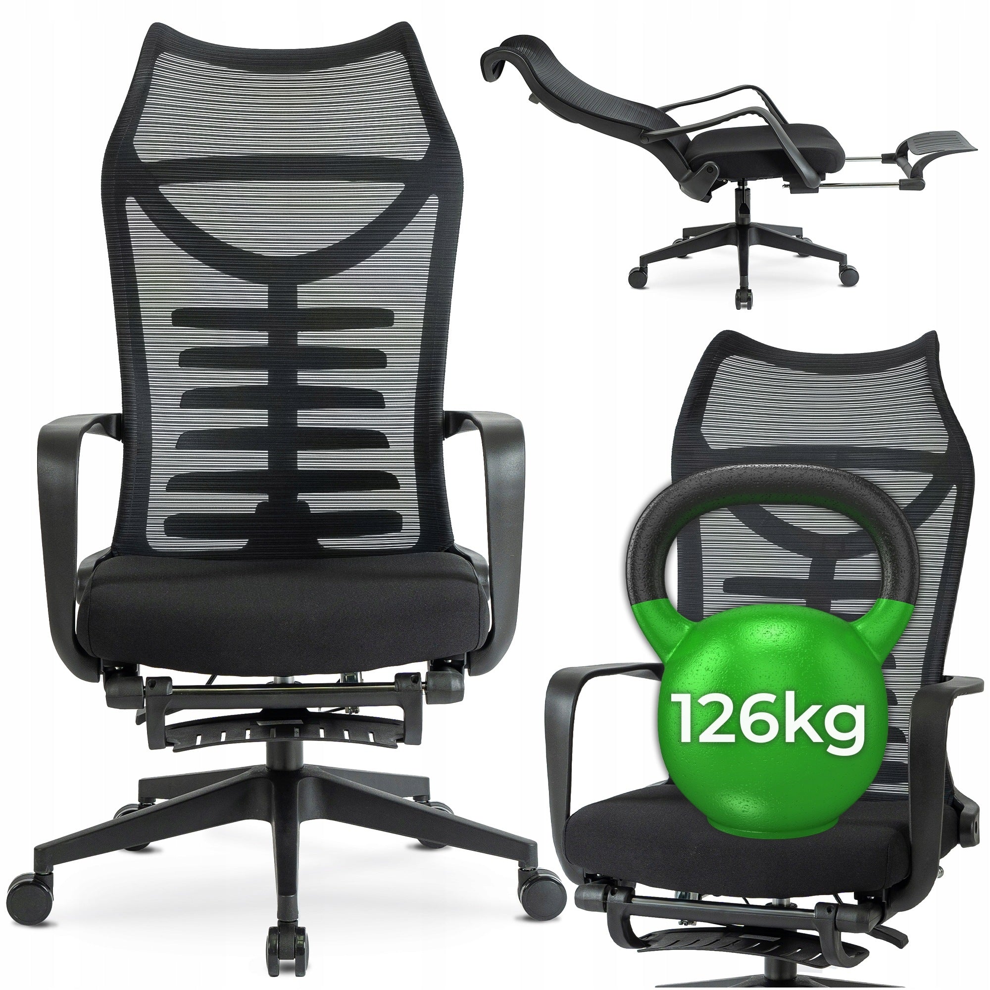 Office Chair Swivel Chair Ergonomic Black ACTON