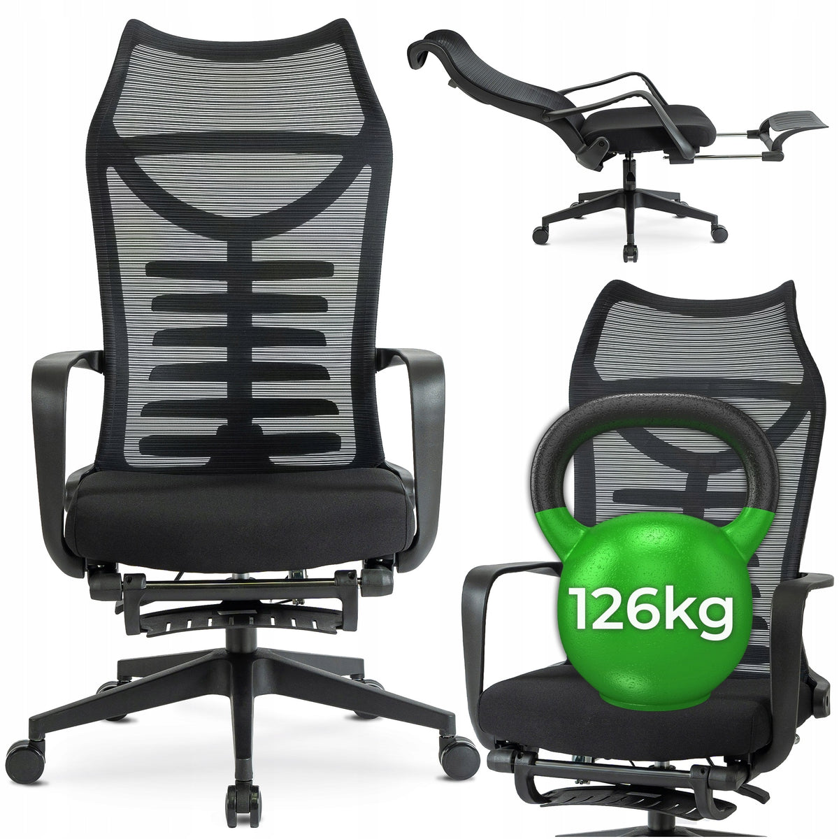 Office Chair Swivel Chair Ergonomic Black ACTON