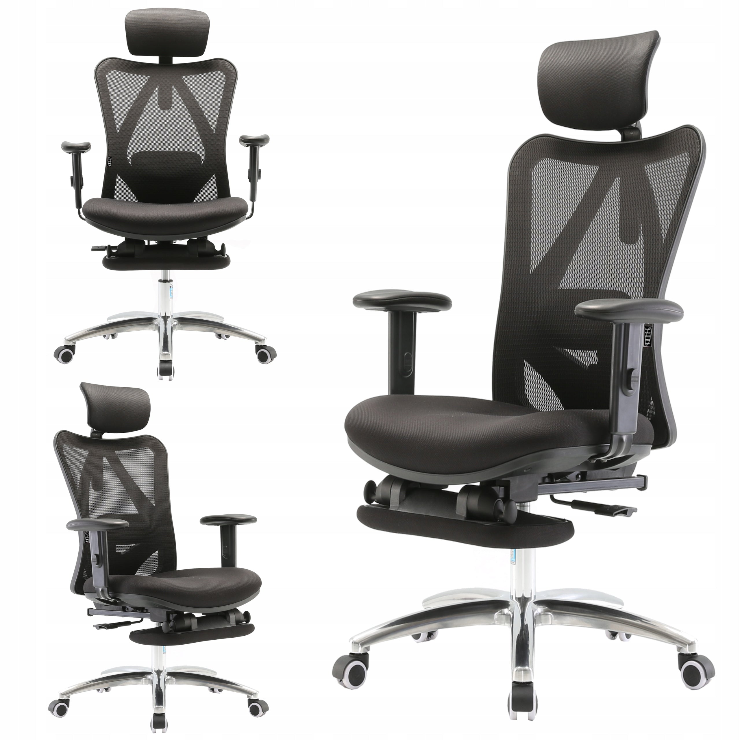 Office Chair Swivel Chair Ergonomic Black Adjustable M18F