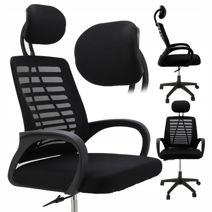 Office Chair Swivel Chair Ergonomic Black Material Gaming Chair