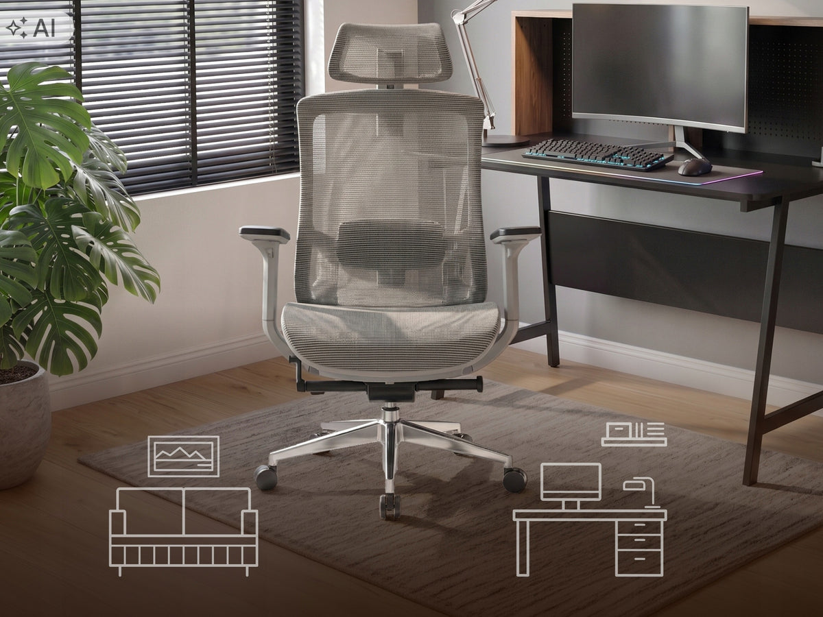 Office Chair Swivel Chair Ergonomic Gaming Adjustable Grey SKY Manufacturer code Fotel biurowy ergonomiczny