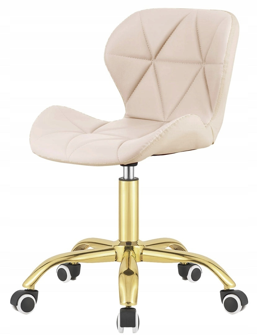 Office Chair Swivel Chair for Dressing Table Beige Faux Leather Lugano Packaging status original