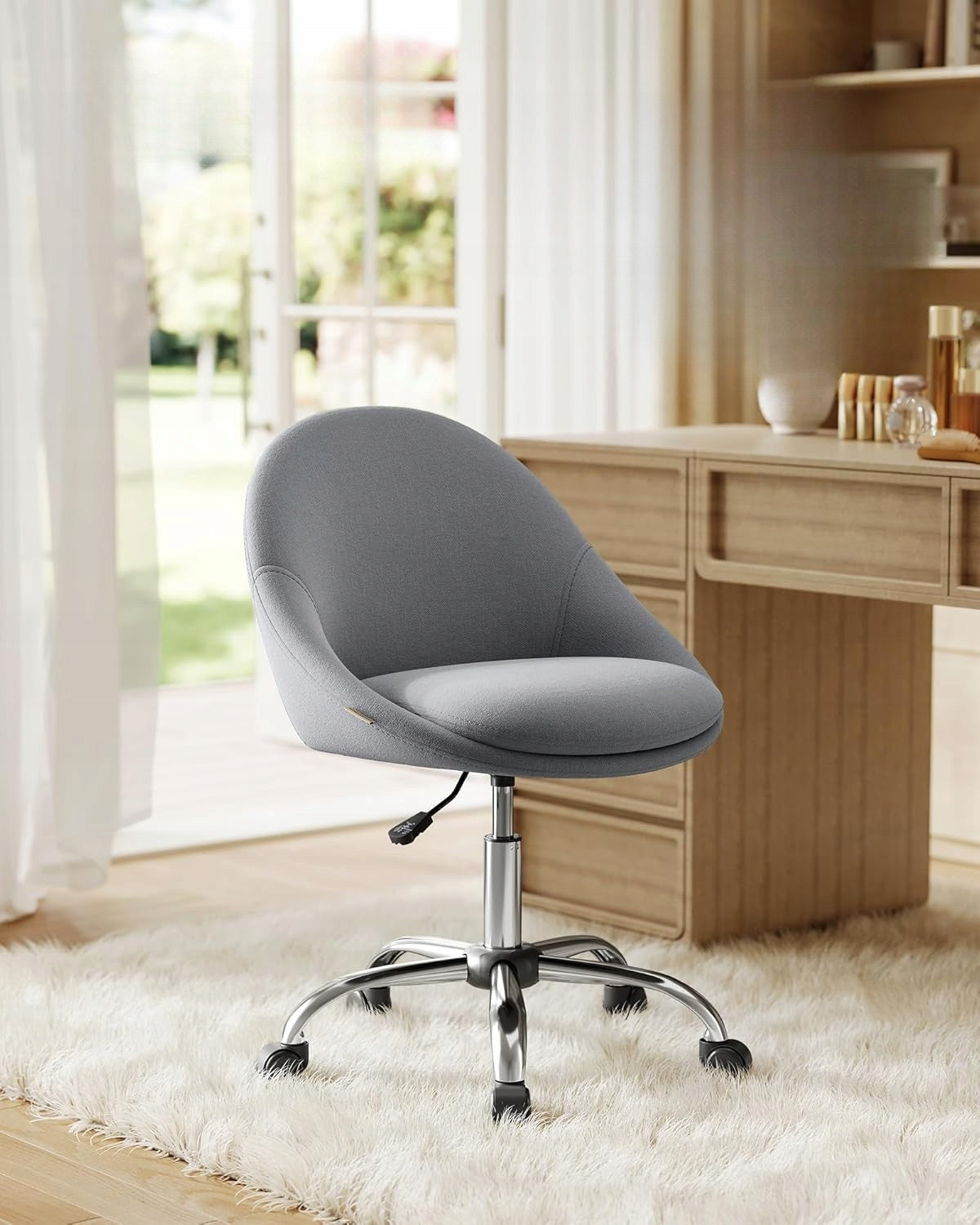 Office Chair Swivel Desk Chair Dressing Table Grey Loft Comfort 110kg Manufacturer code OBG020G05