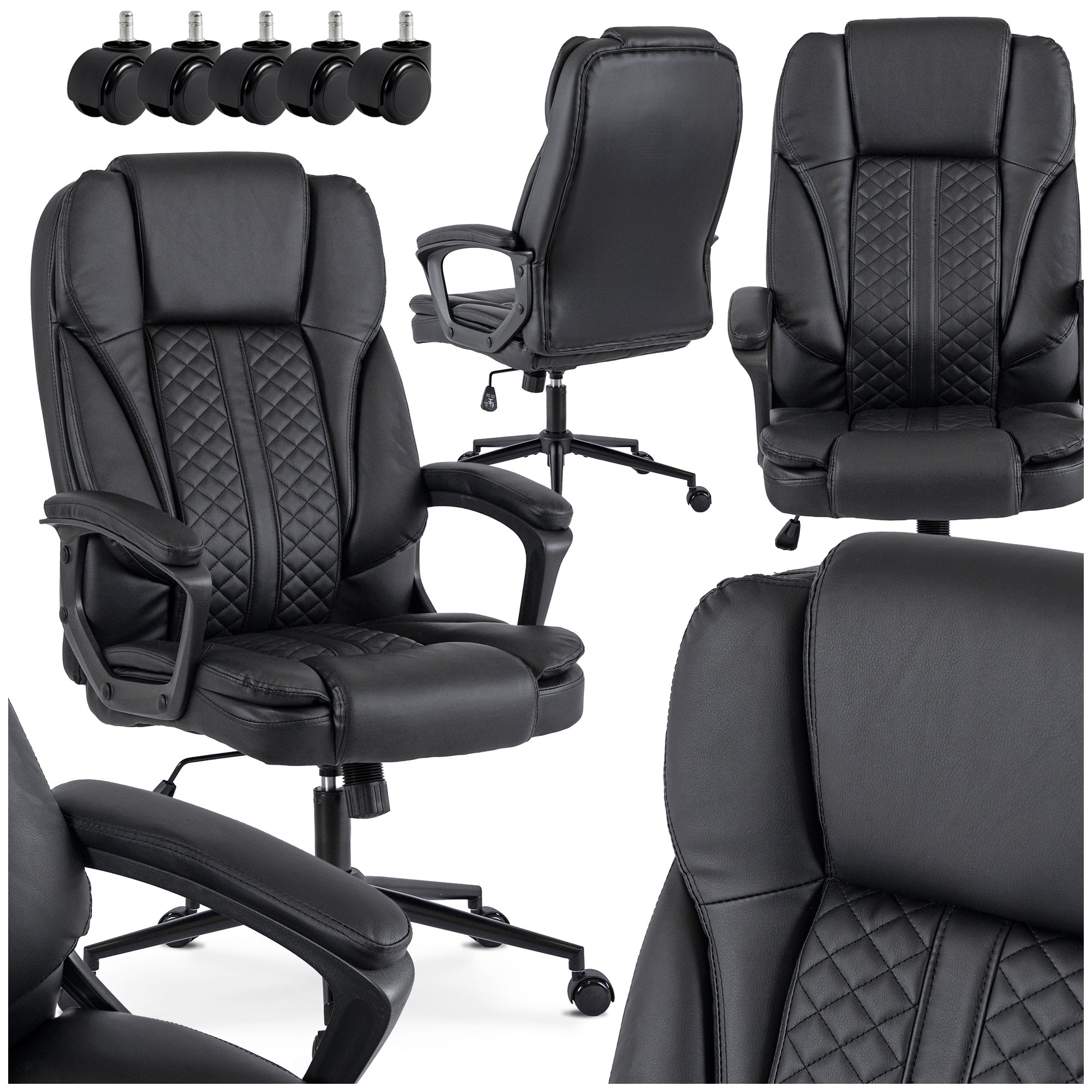 Office Chair Swivel Desk Chair Ergonomic Black PHONIX