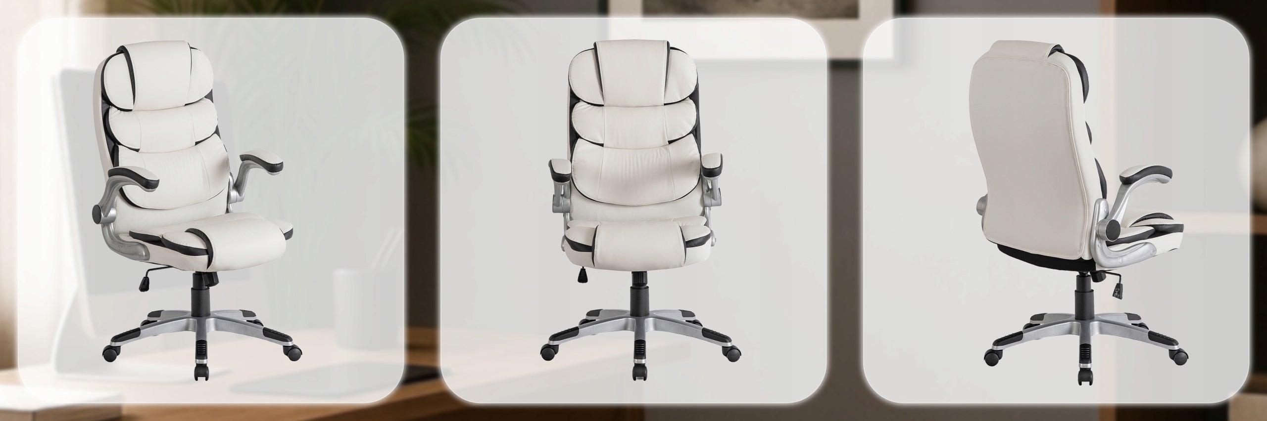 Office Chair Swivel Desk Chair Ergonomic White LIVERPOOL Packaging status original