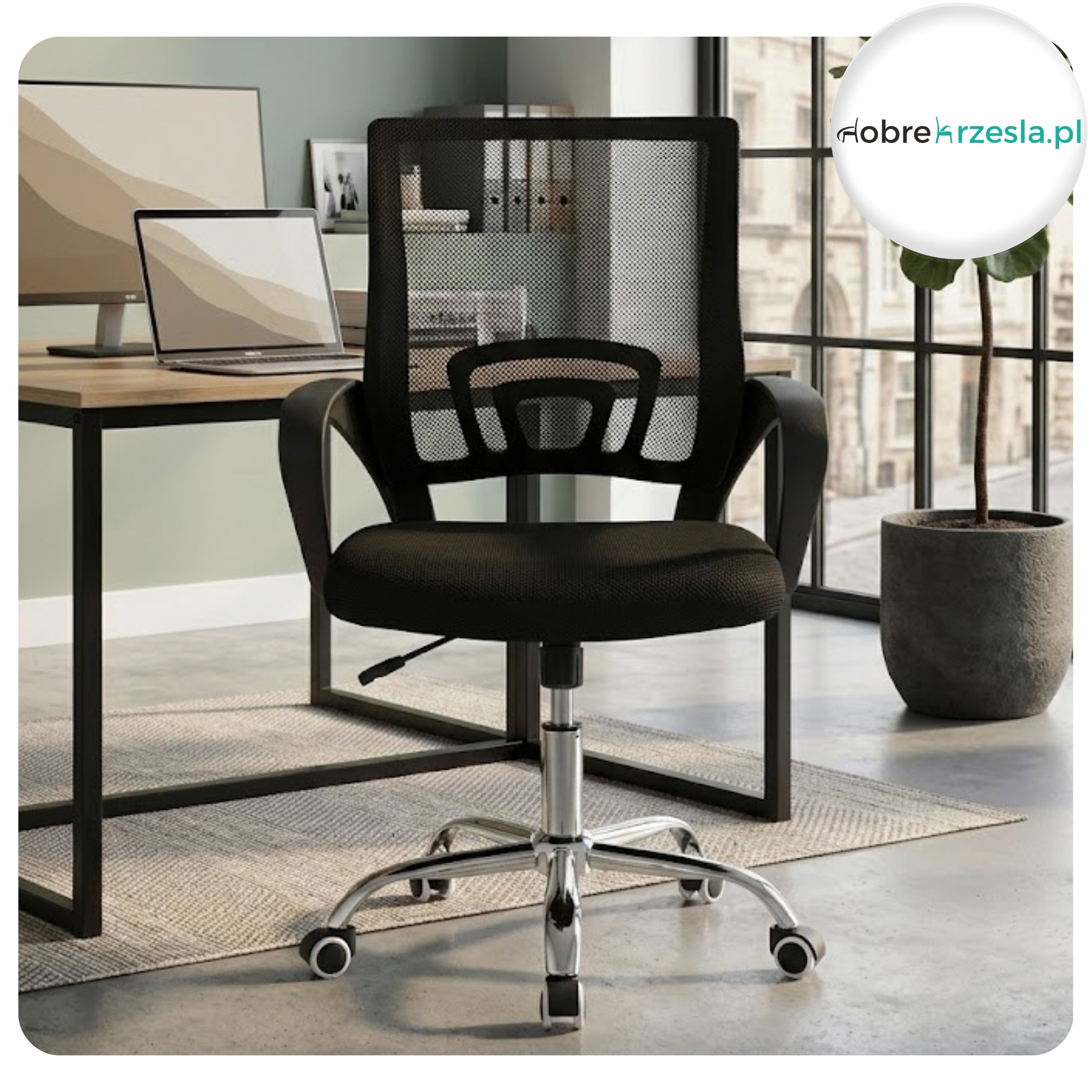 Office Chair Swivel ENTER Mesh Ventilated Ergonomic Chair Black Manufacturer code 11-129--