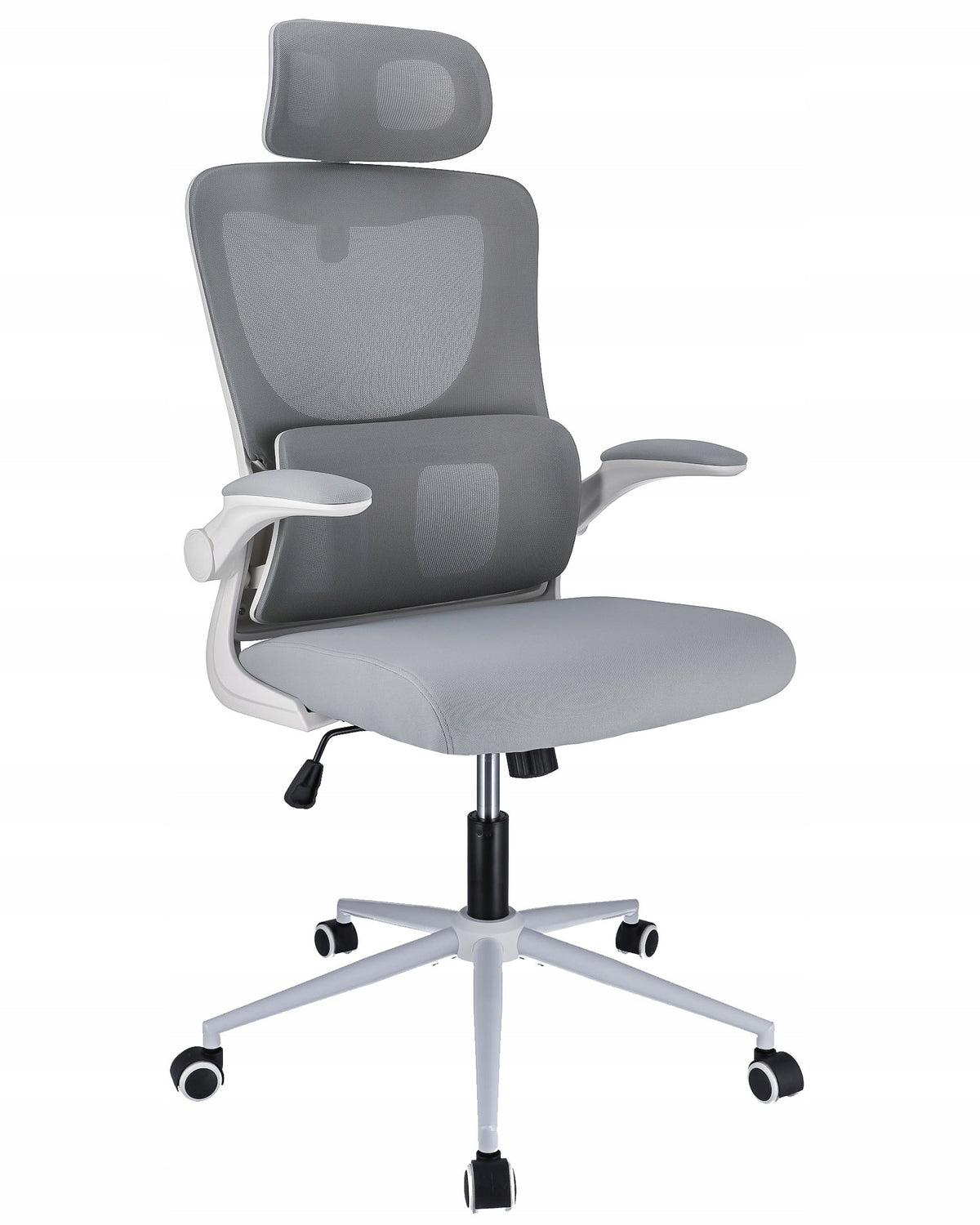 Office Chair Swivel Ergonomic Adjustable Headrest Armrests Grey Medical device no