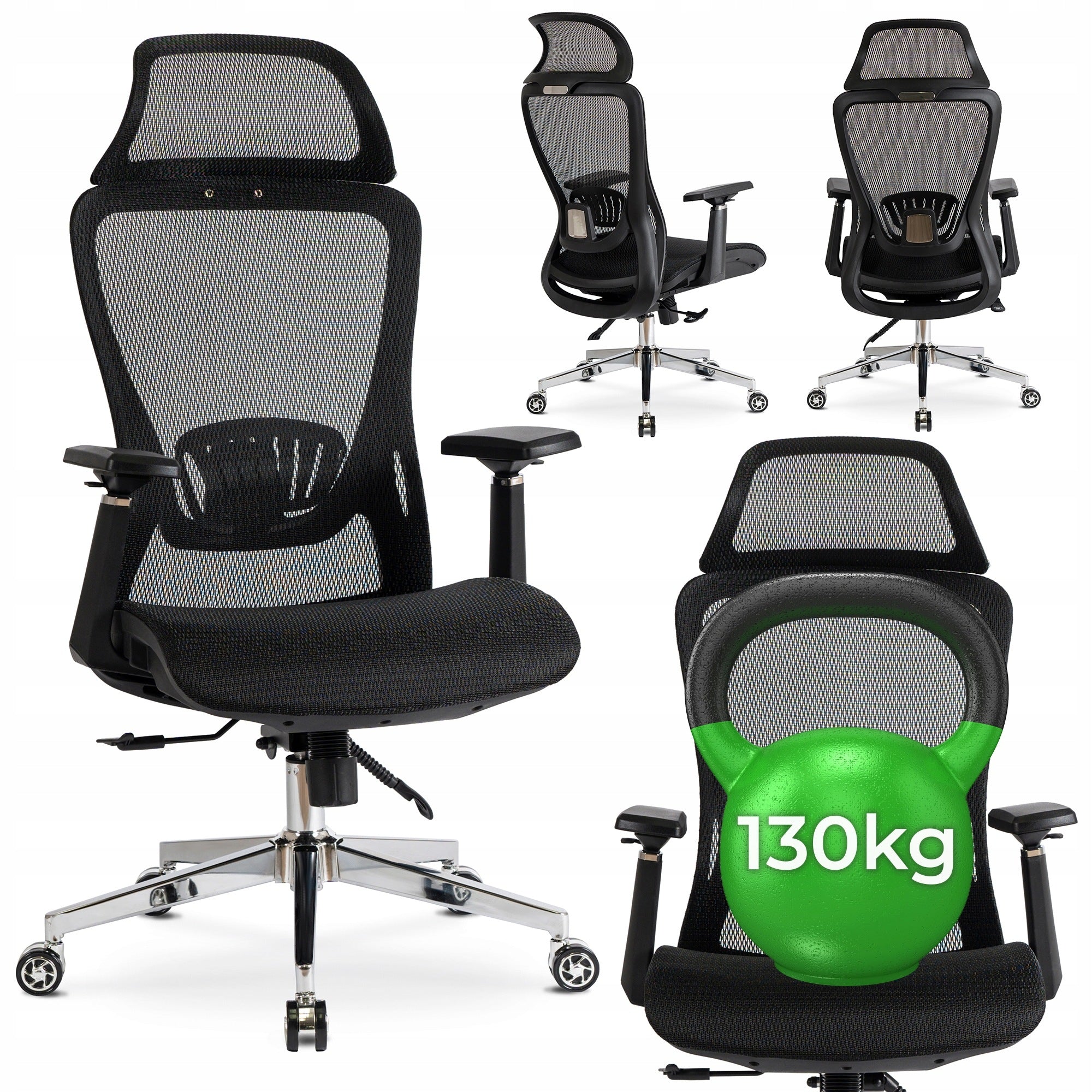 Office Chair Swivel Ergonomic Desk Chair Black LITOS