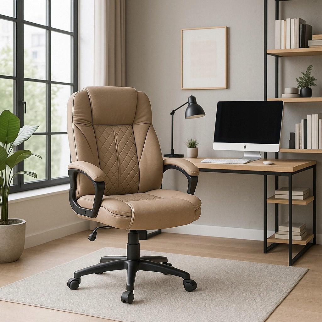 Office Chair Swivel Ergonomic Desk Chair Computer Beige PHONIX Packaging status original