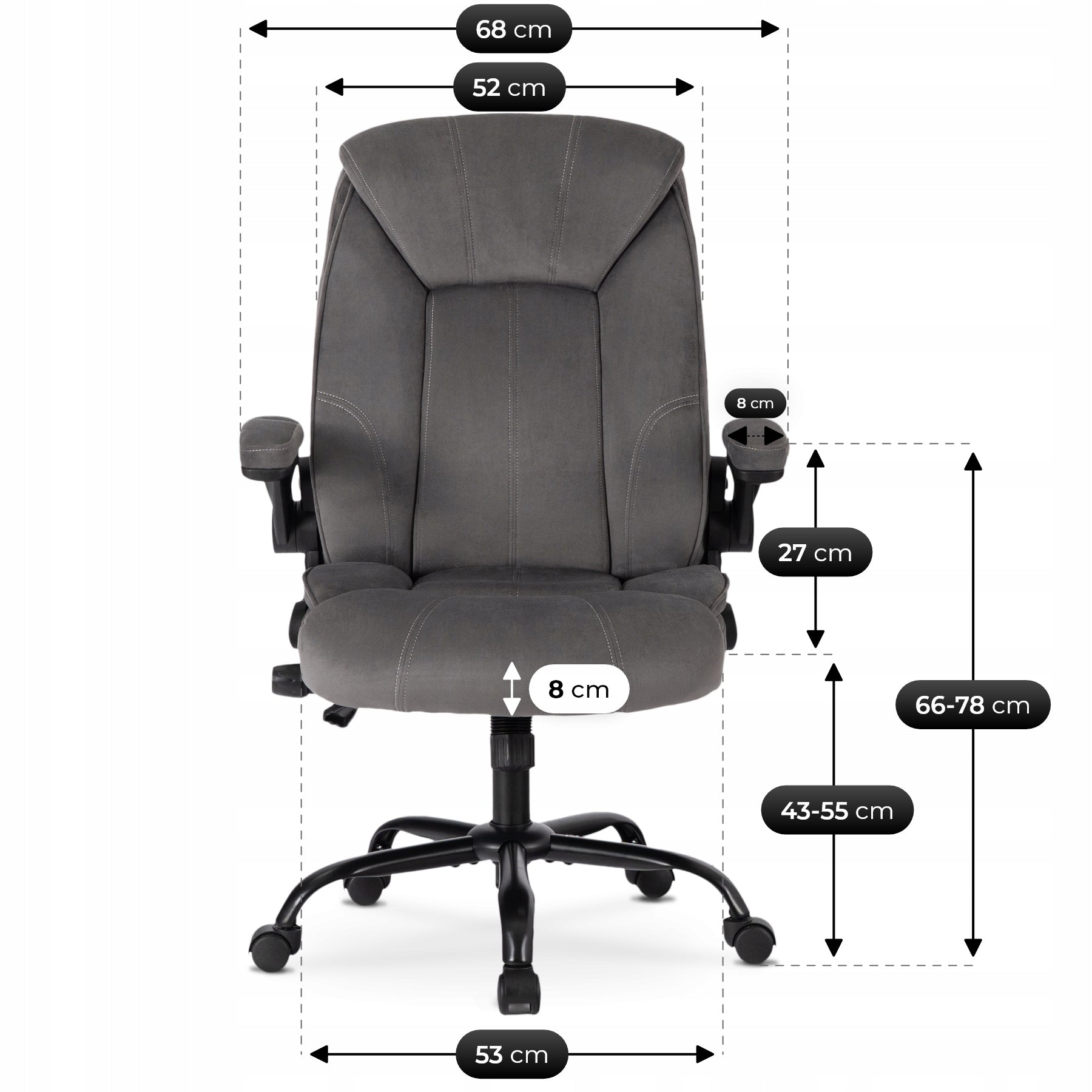 Office Chair Swivel Ergonomic Desk Chair Grey COMFORT Medical device no
