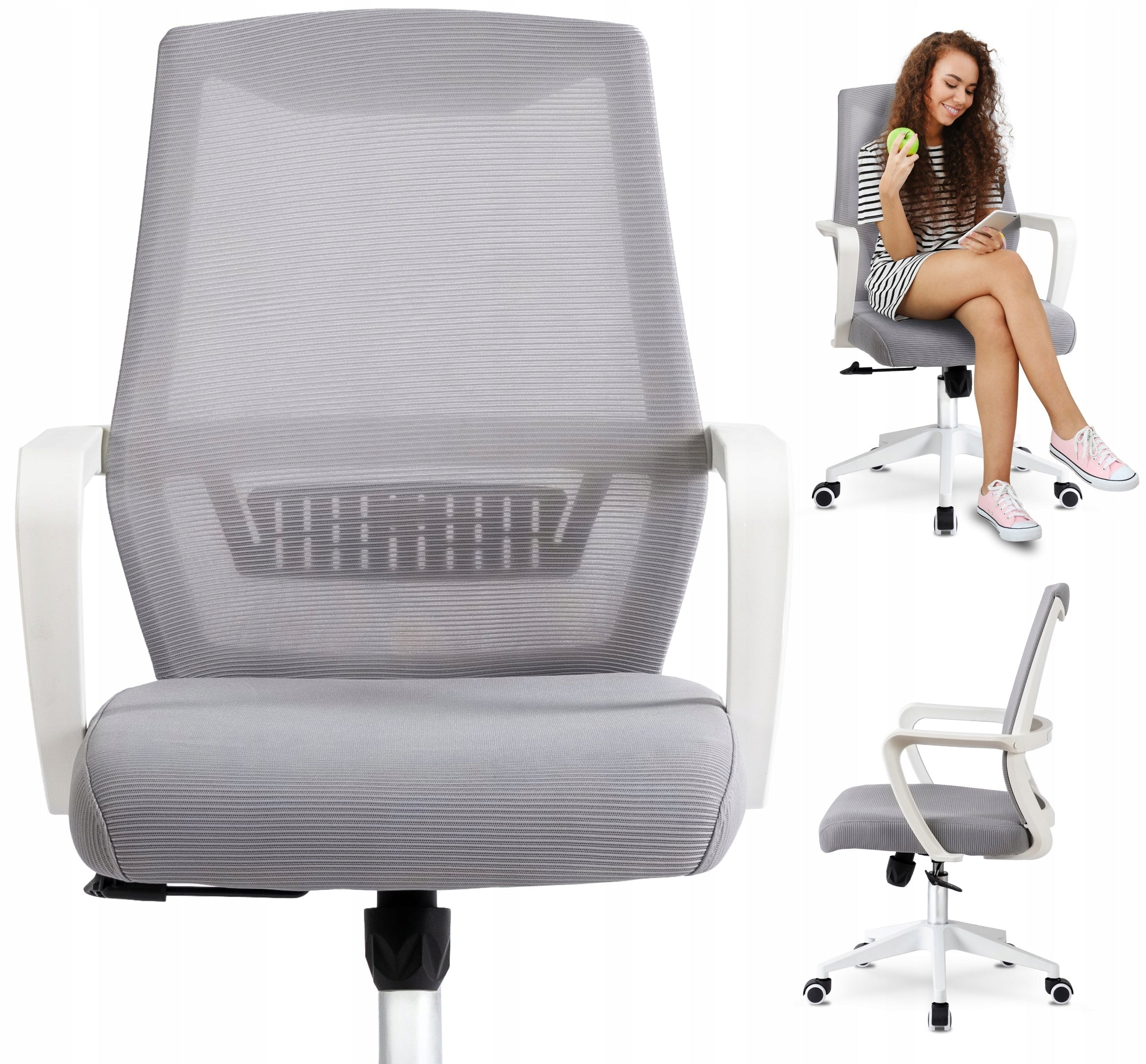 Office Chair Swivel Ergonomic Desk Chair Grey LEFKAS