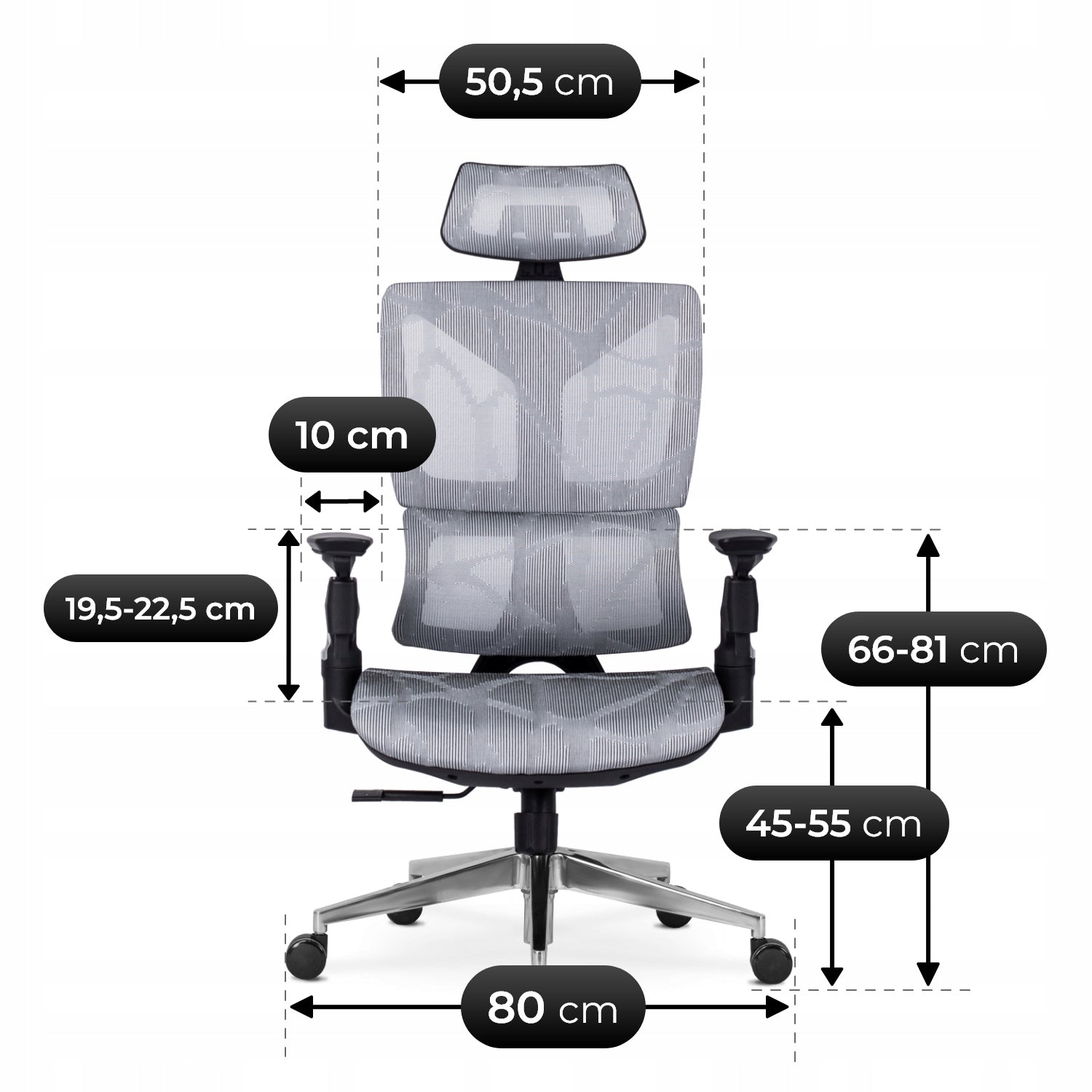 Office Chair Swivel Ergonomic Desk Chair Grey MARTIN Medical device no