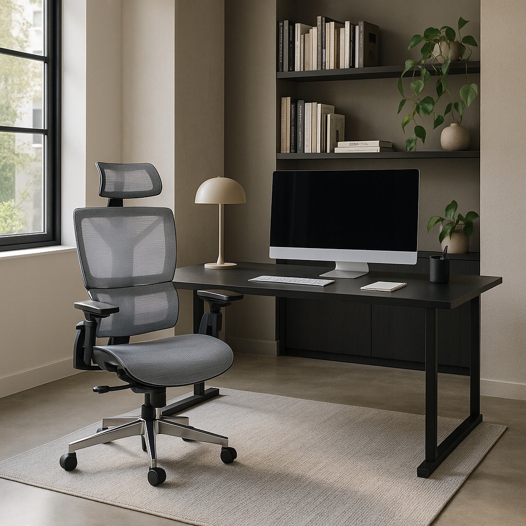 Office Chair Swivel Ergonomic Desk Chair Grey MARTIN Packaging status original