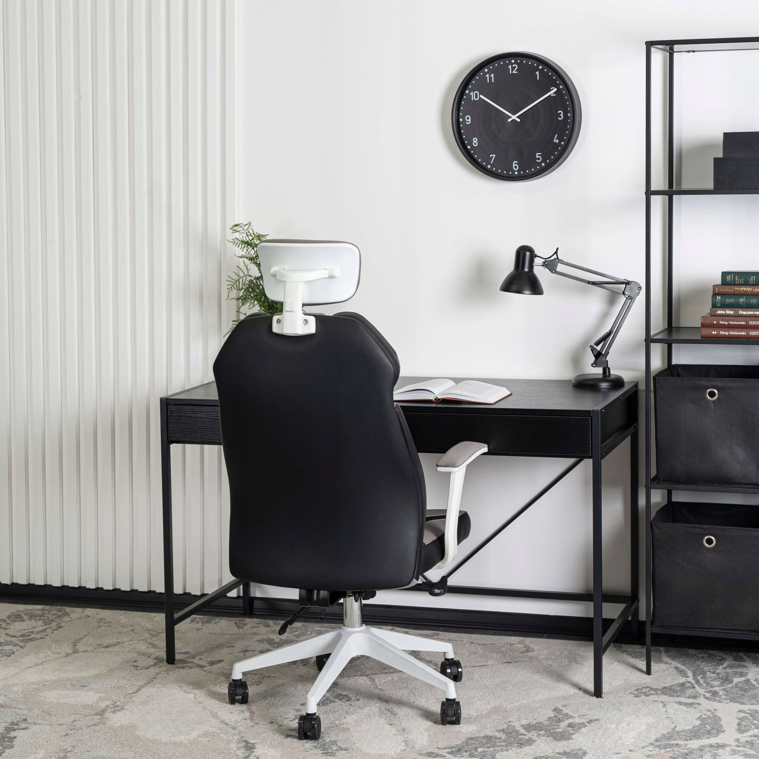 Office Chair Swivel Ergonomic Desk Chair White Grey DUNCAN Manufacturer code fotel szary ergonomiczny krzesło regulowane