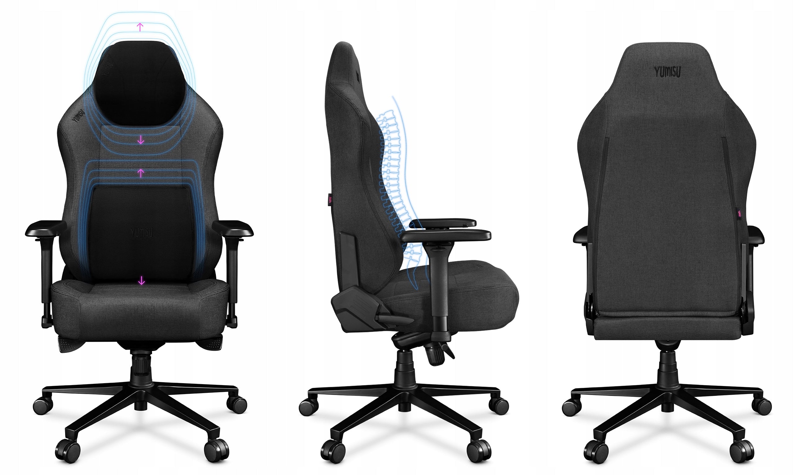 Office Chair Swivel Ergonomic PREMIUM 2054 Magnetic Grey Material Manufacturer code Y-2054F-DB-M