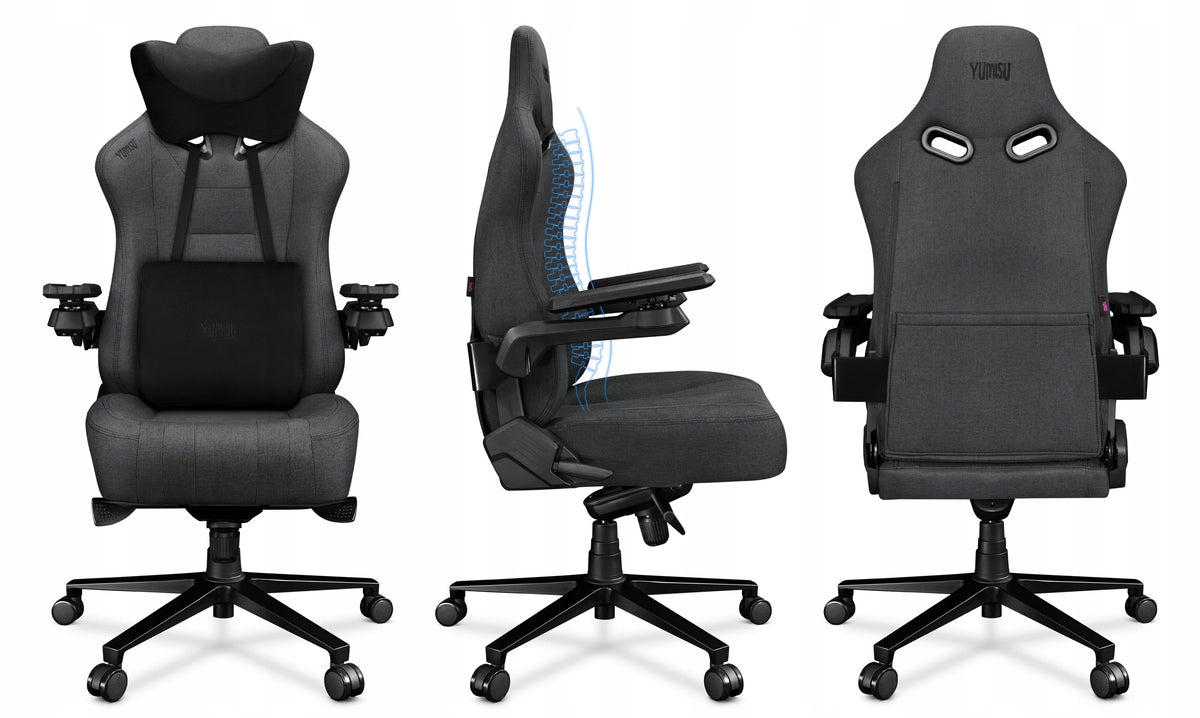 Office Chair Swivel Ergonomic Yumisu 2049 Fabric Dark Grey D-CROSS EAN (GTIN) 5904905625175