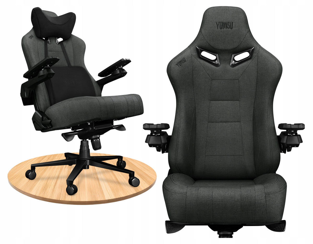 Office Chair Swivel Ergonomic Yumisu 2049 Fabric Dark Grey D-CROSS