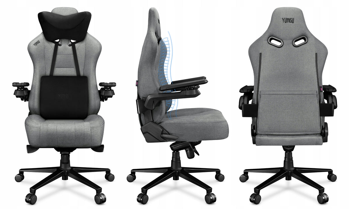 Office Chair Swivel Ergonomic Yumisu 2049 Fabric Light Grey D-CROSS EAN (GTIN) 5904905625182