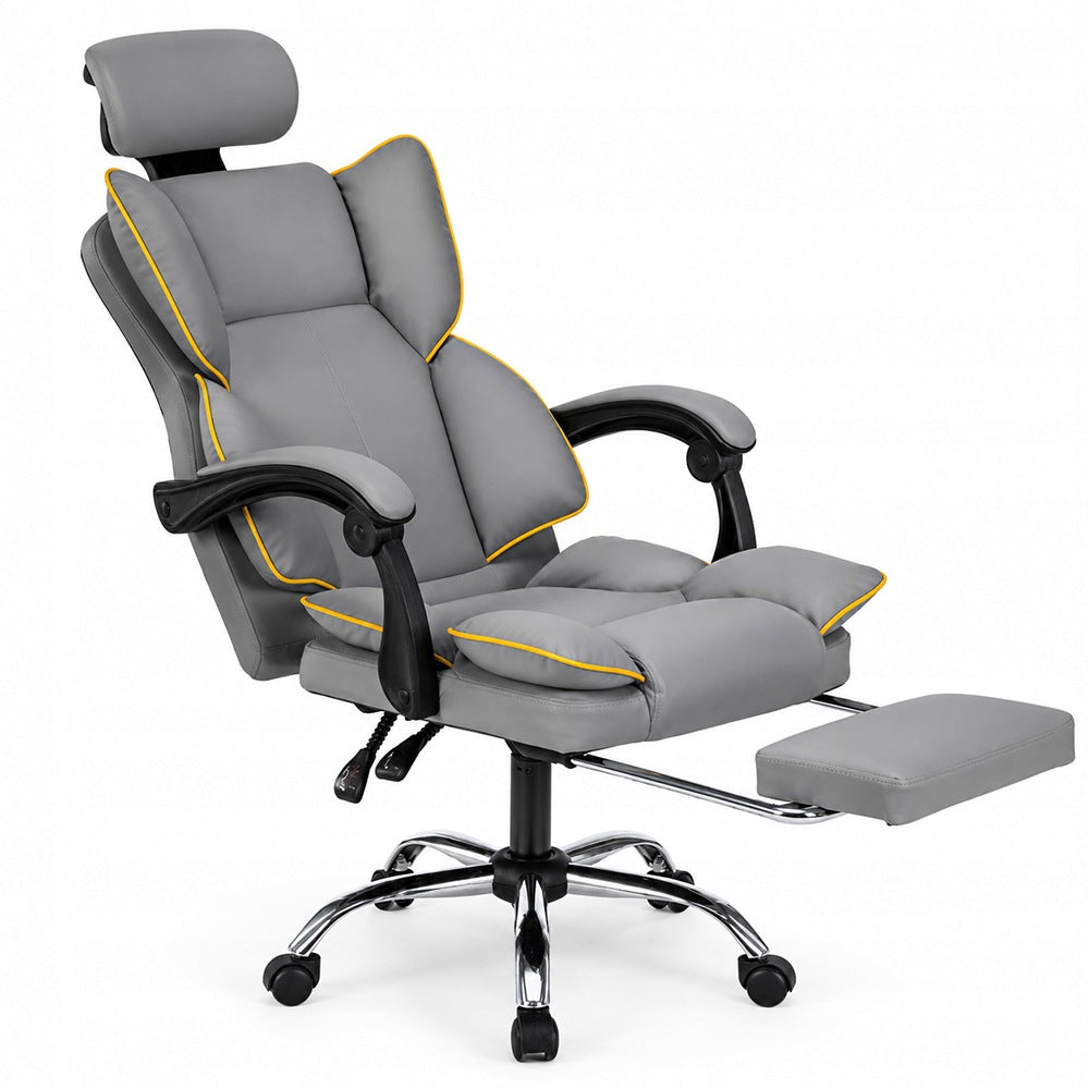 Office Chair Swivel Ergonomic with Footrest COMO Grey RELAXING Packaging status original