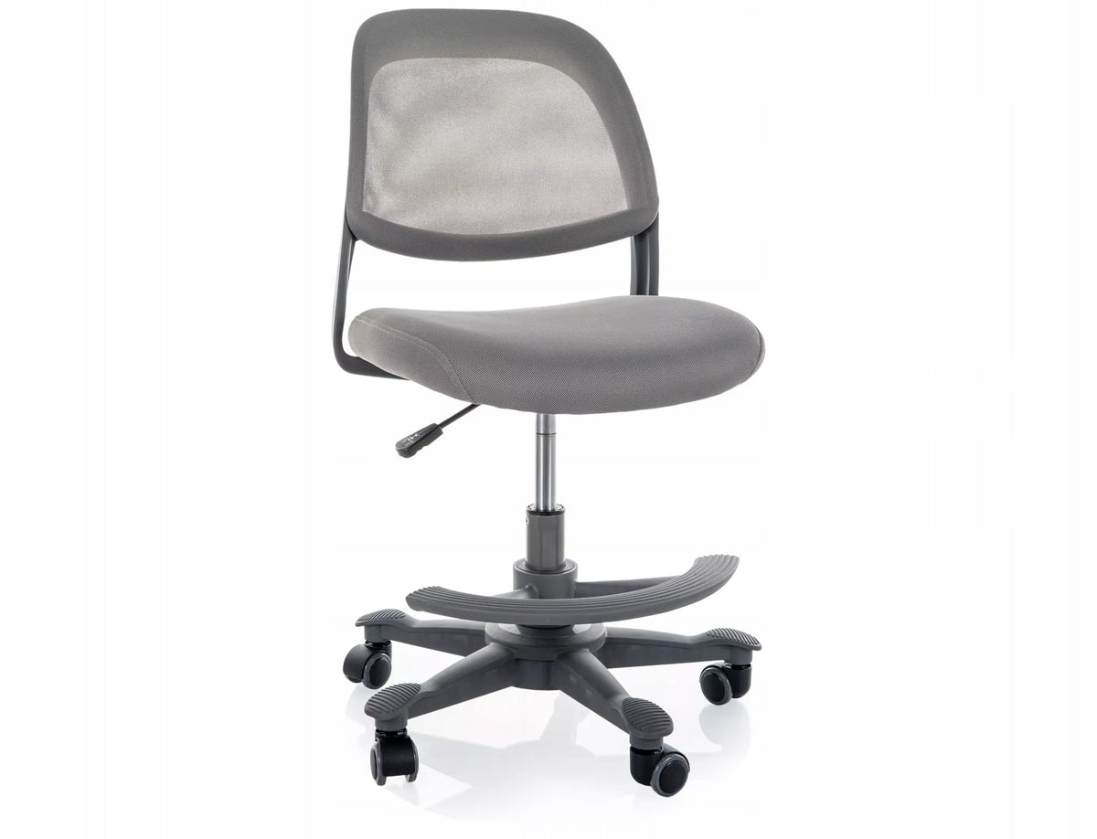 Office Chair Swivel Grey Mesh Fabric Adjustable Footrest SIGNAL