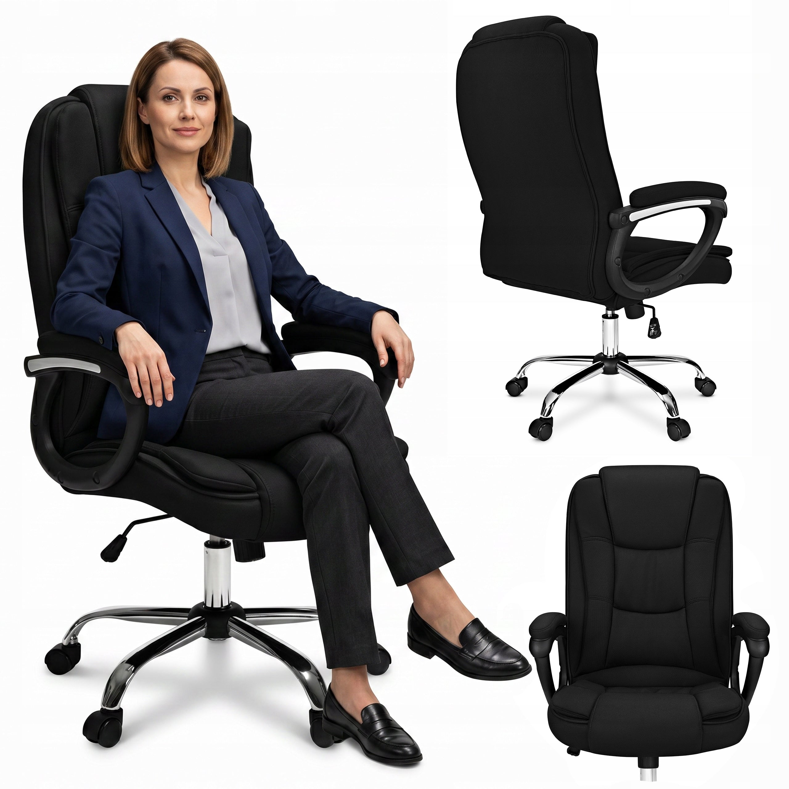 Office Chair Swivel Material Ergonomic Black Office Chair