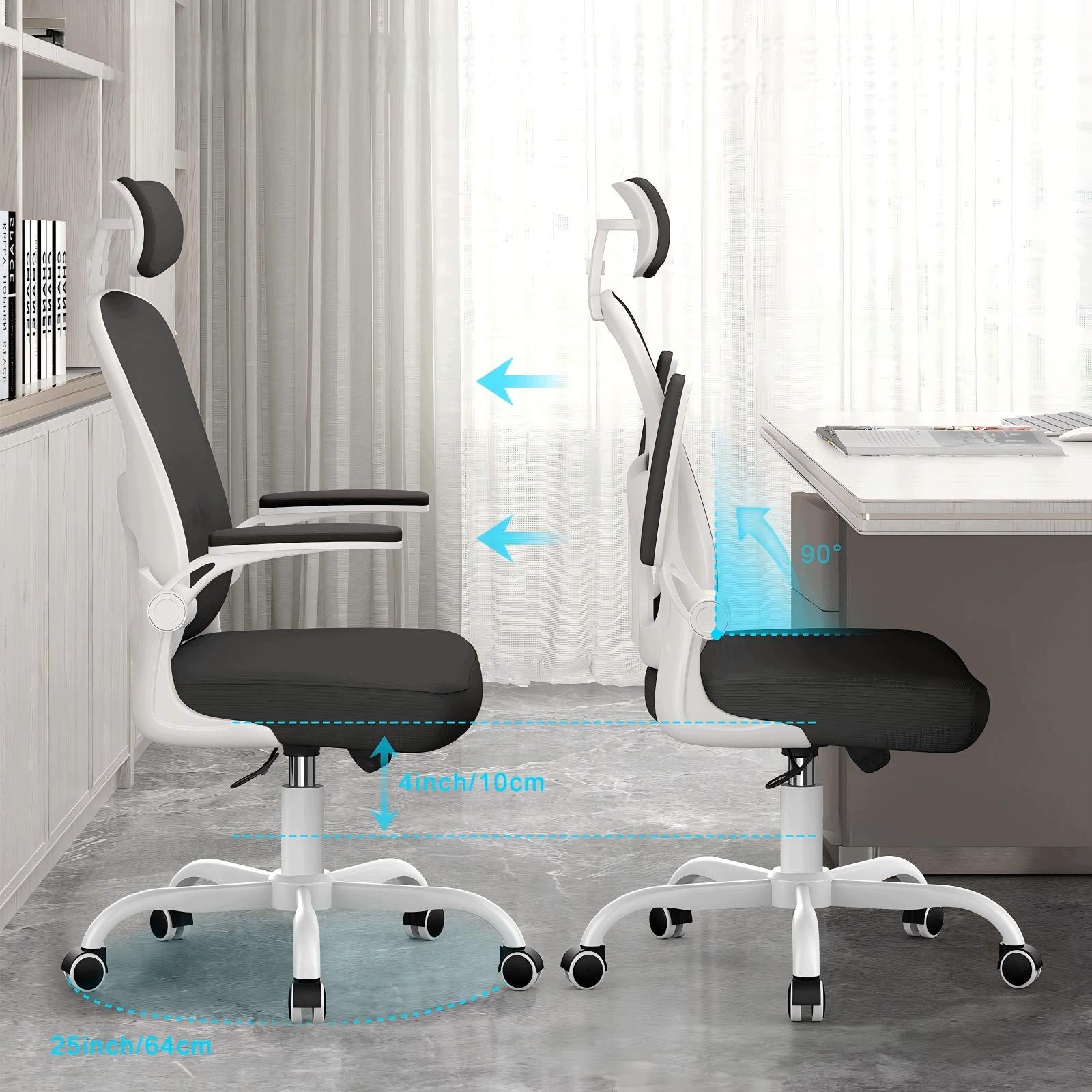 Office Chair Swivel Office Chair Ergonomic Adjustable Black Manufacturer code X25F00K230