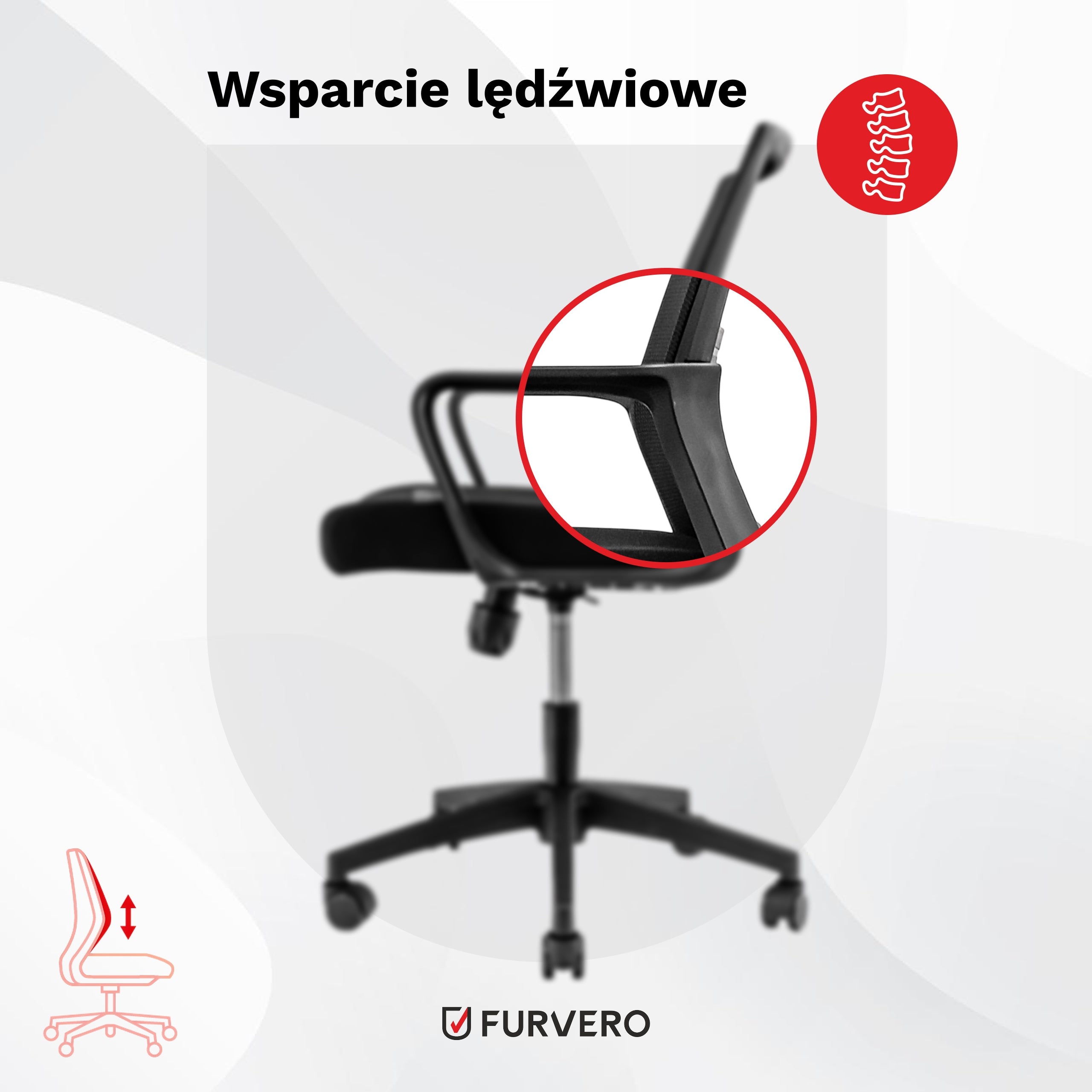 Office Chair Swivel Office Chair FURVERO Basic Adjustable Comfortable Manufacturer code MTP006678