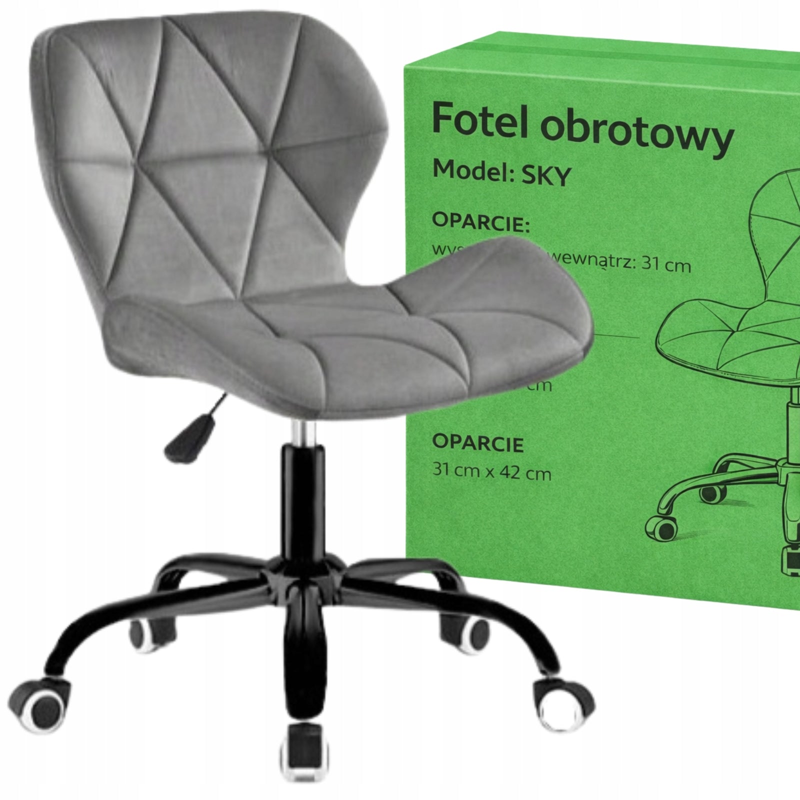 Office Chair Swivel Velour j. Grey Desk Chair Dressing Table Cabinet