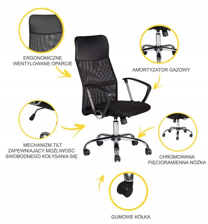 Office Chair Swivel Ventilated Manufacturer code Krzesło Biurowe Fotel Biurowy Obrotowy