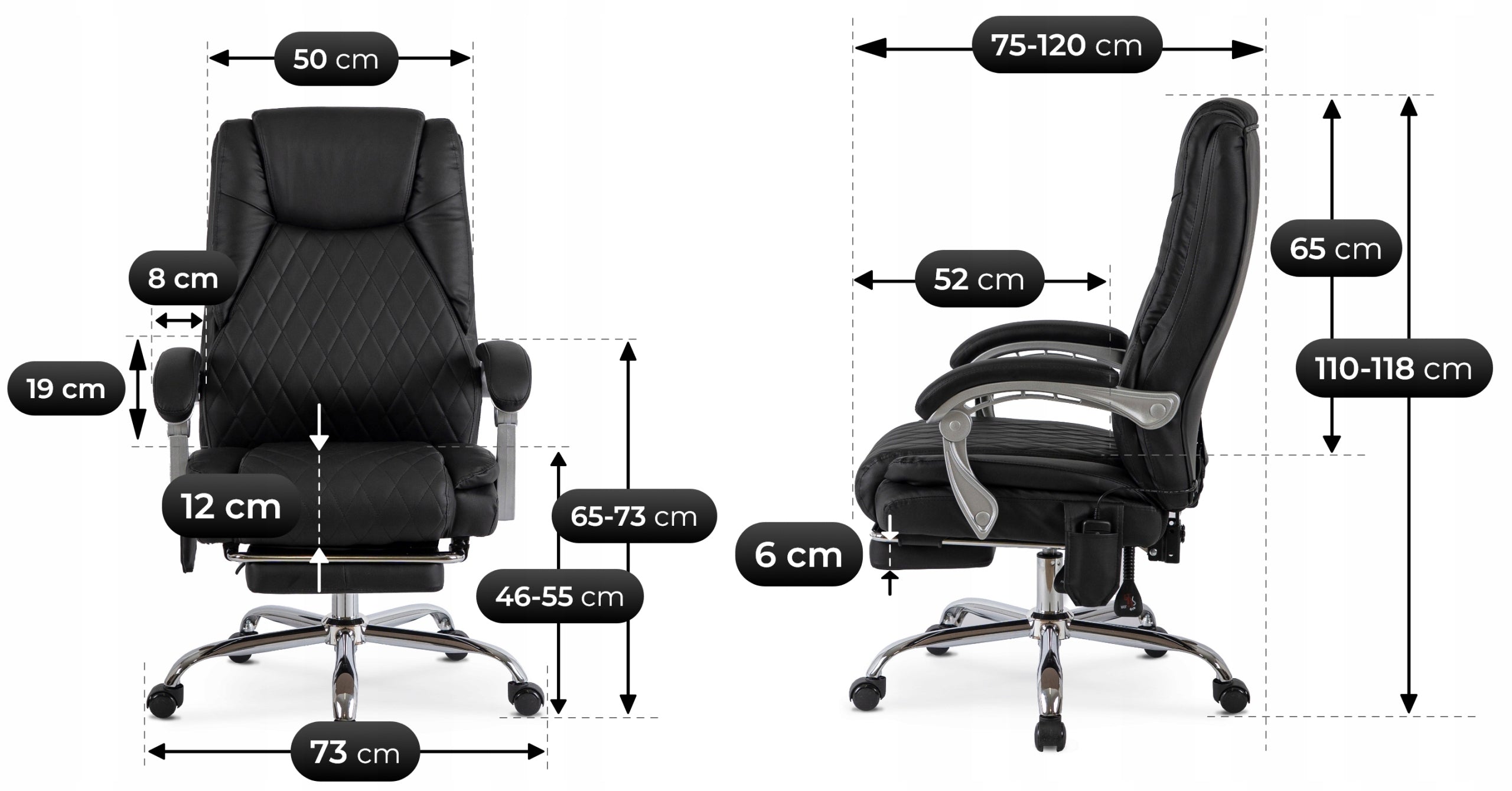 Office Chair Swivel With Massage Computer Desk Chair Black GIORGIO Medical device no