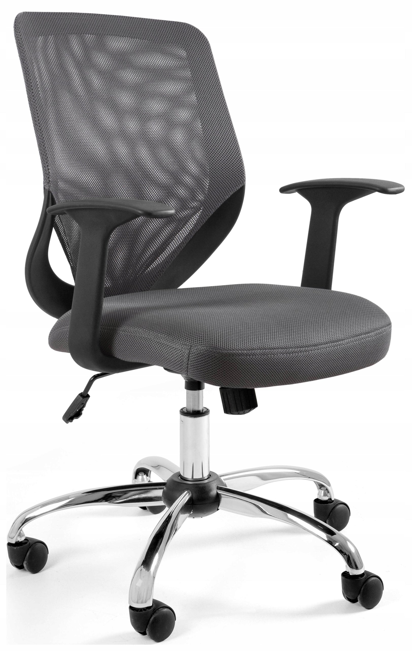 Office Chair TOMMY Ergonomic Grey Swivel Mesh Adjustable 130 kg