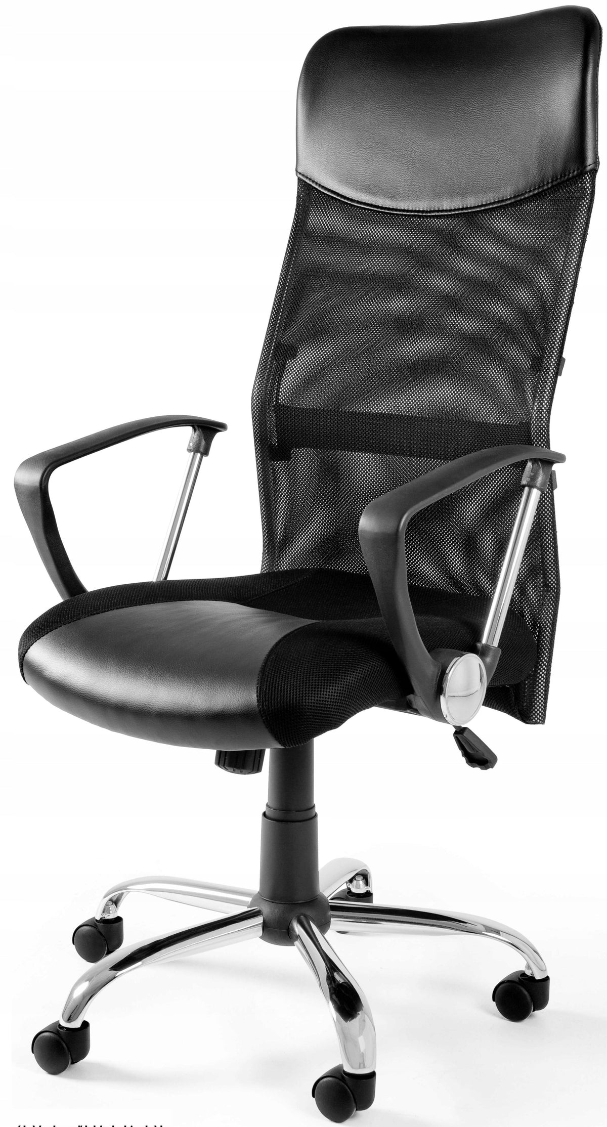 Office Chair VIPER Black Swivel Ergonomic Mesh and Fabric 130kg EAN (GTIN) 5906122402072