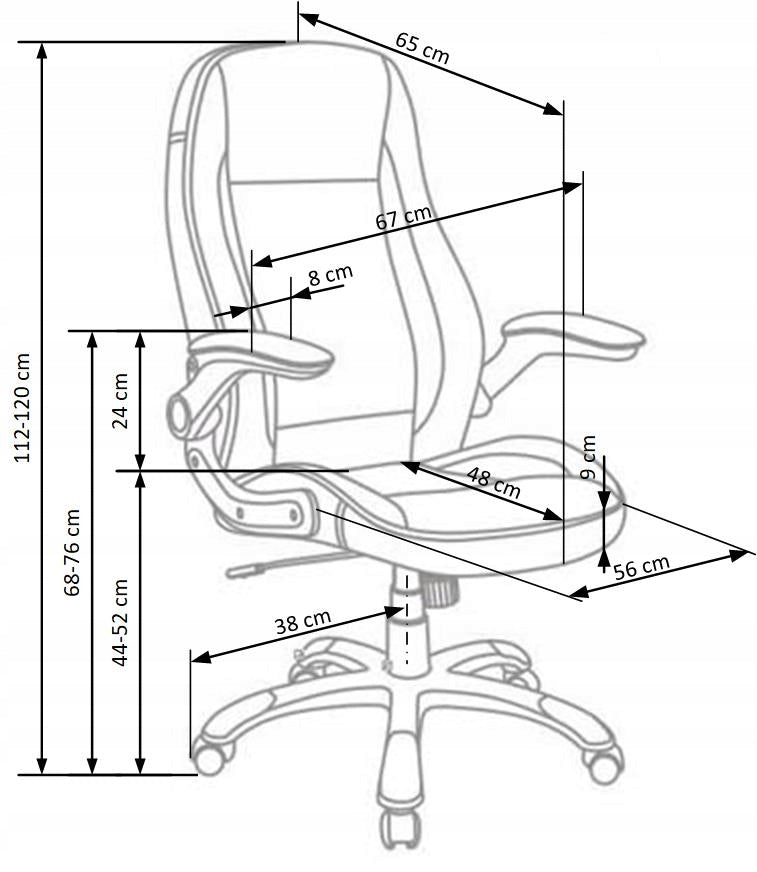 Office Chair for Player Black Brand Halmar