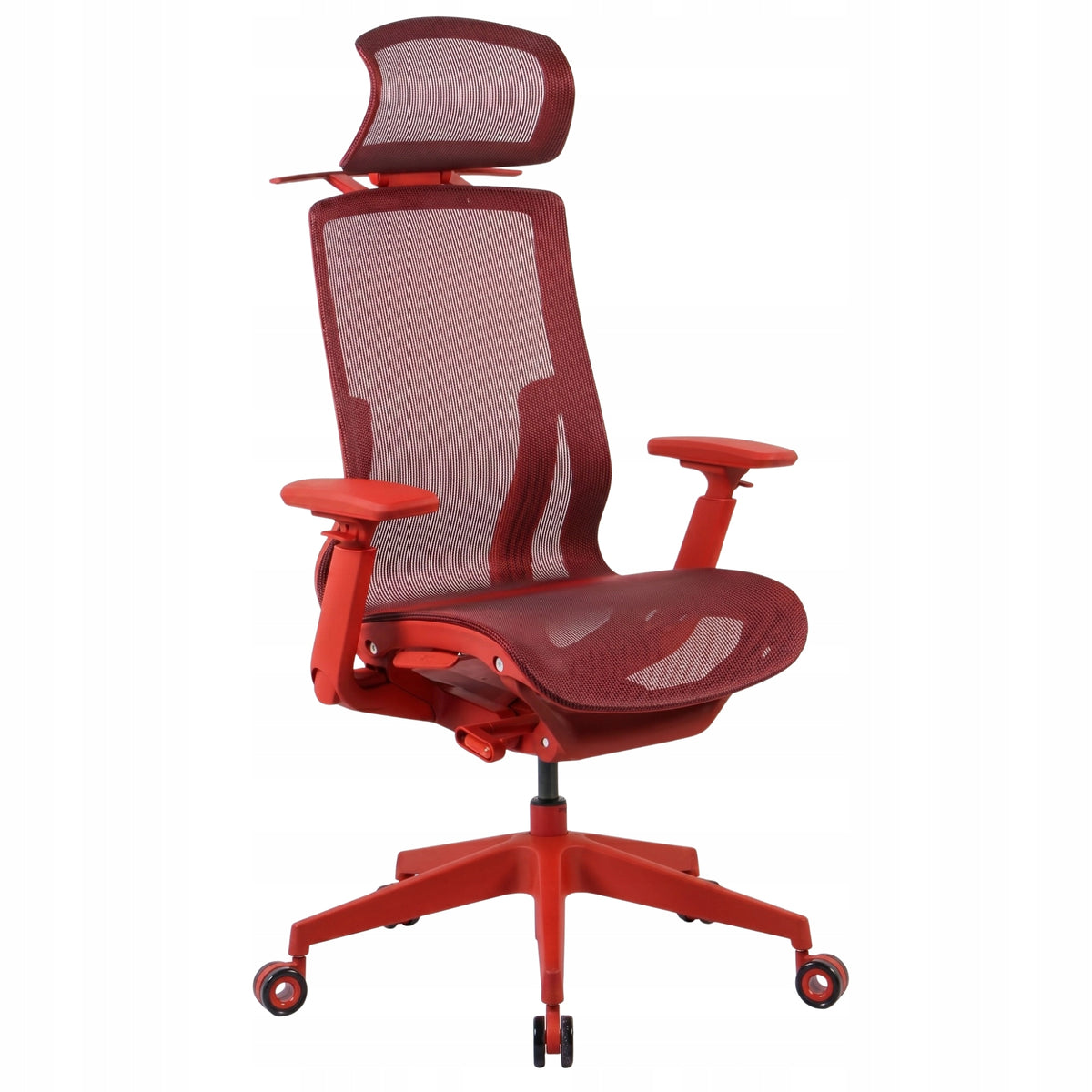 Office Chair red Spacetronik with armrests 3D 135kg Adjustable