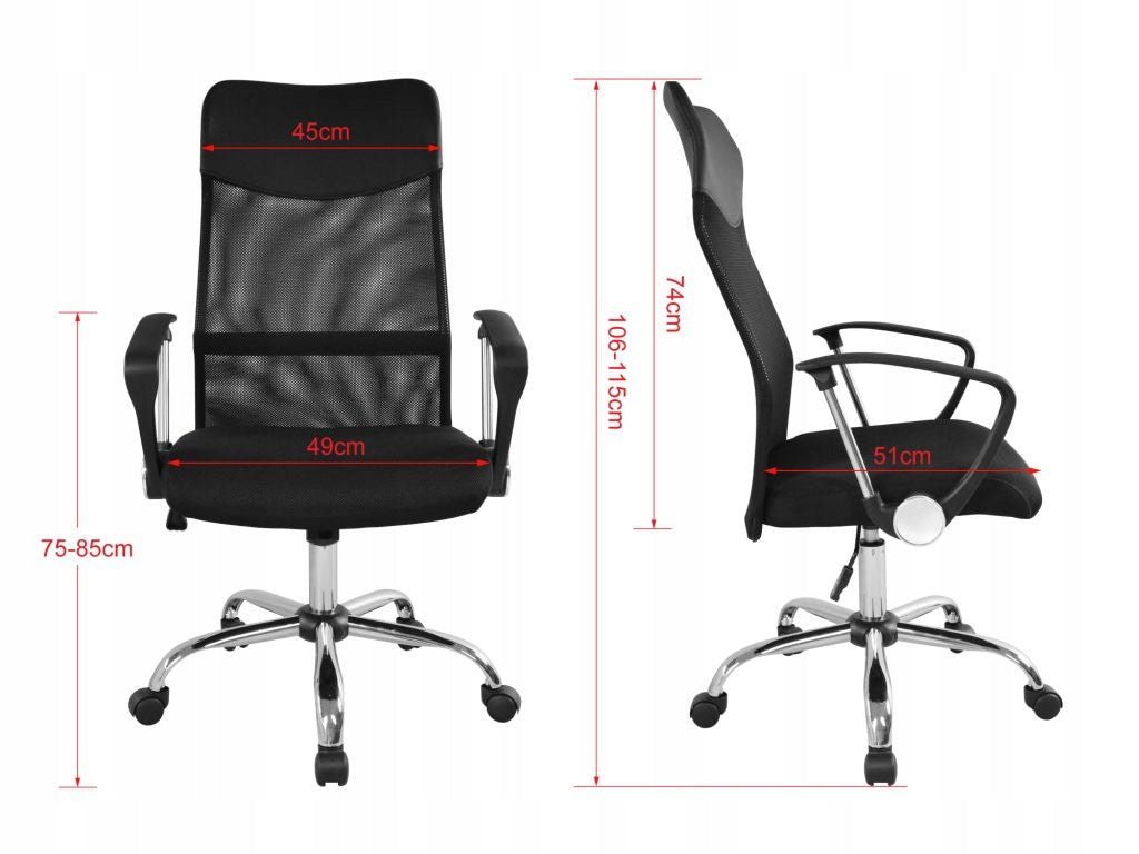 Office Chair with Mesh Backrest, Black Brand no brand