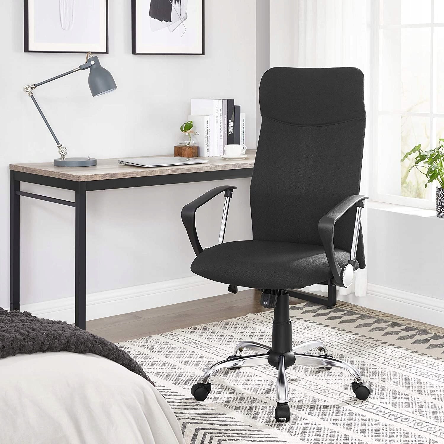 Office Conference Swivel Chair Tilting Height Adjustment Black Brand Songmics