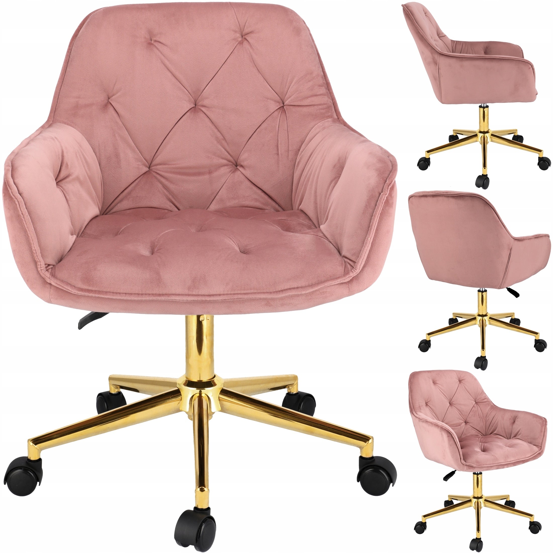 Office Desk Chair SWIVEL CHAIR Velour LARGO Adjustable JUMIhome