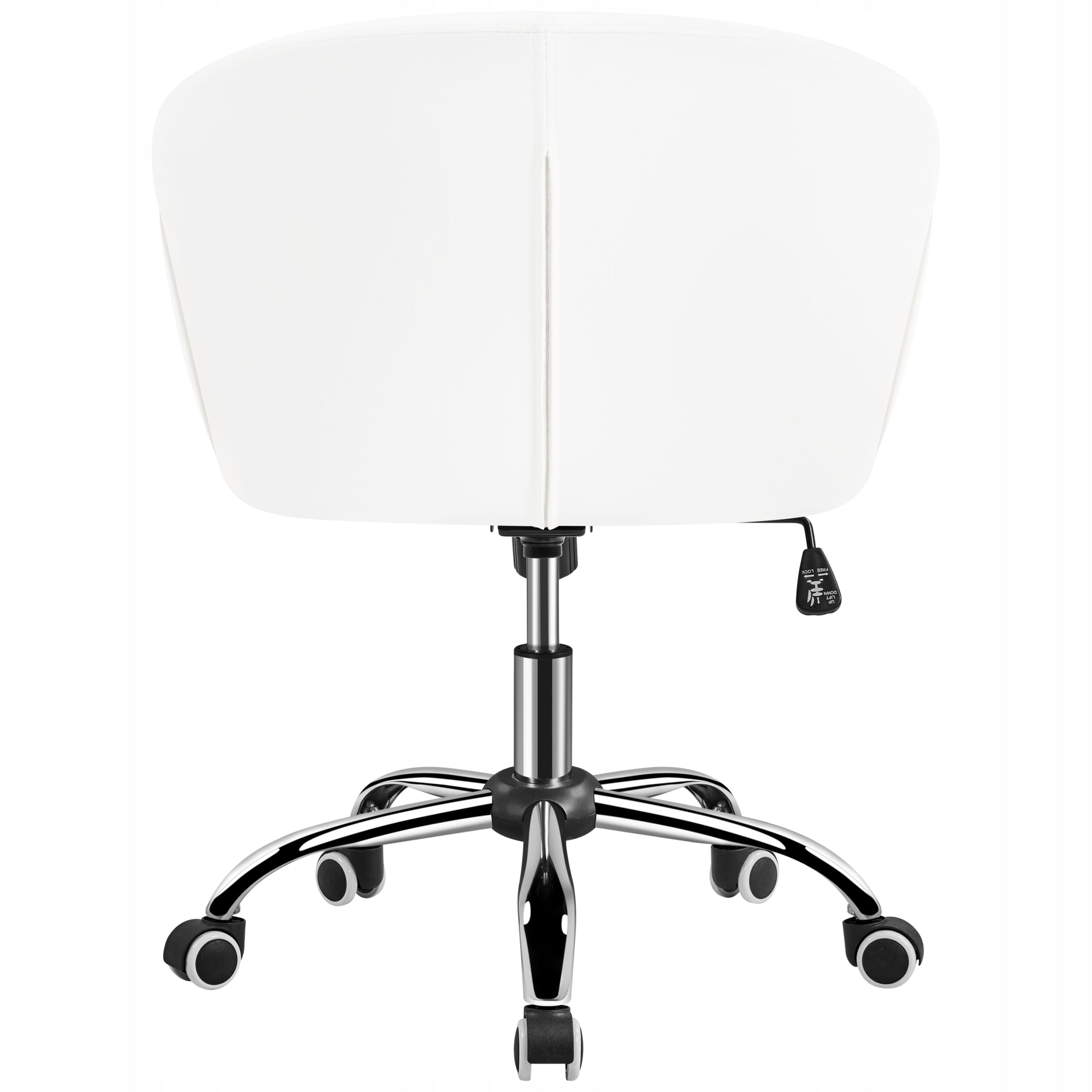 Office Dressing Chair with Armrests, Decorative, Swivel, White Brand Yaheetech