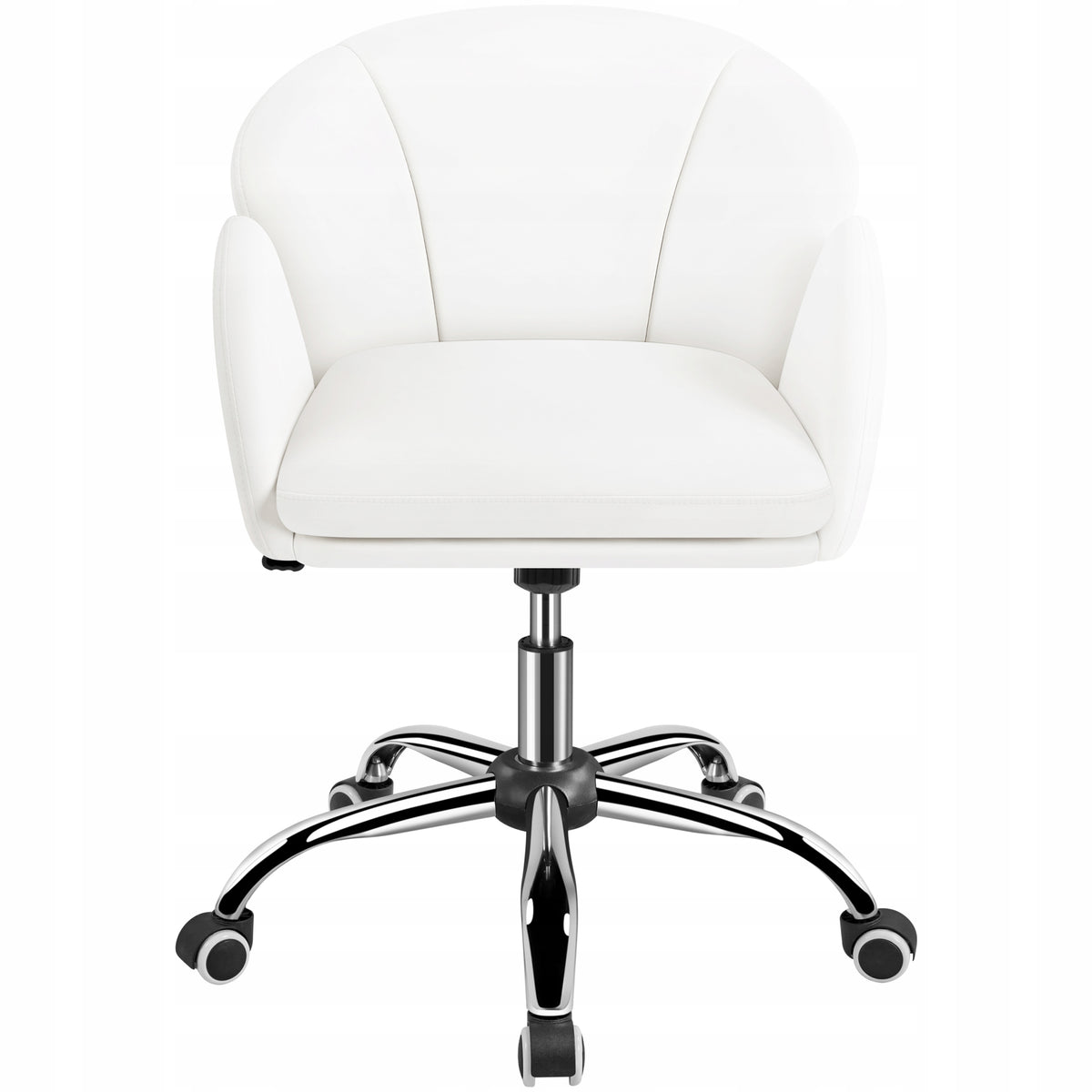 Office Dressing Chair with Armrests, Decorative, Swivel, White Packaging status original