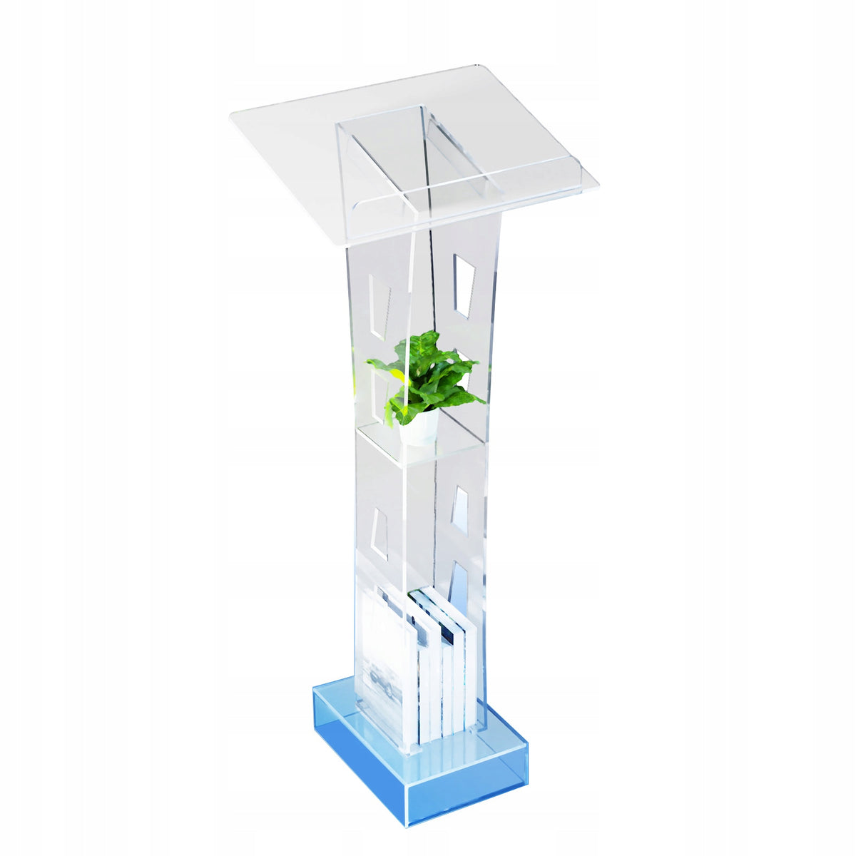 Office Furniture 110CM Podium Acrylic Transparent For Speeches