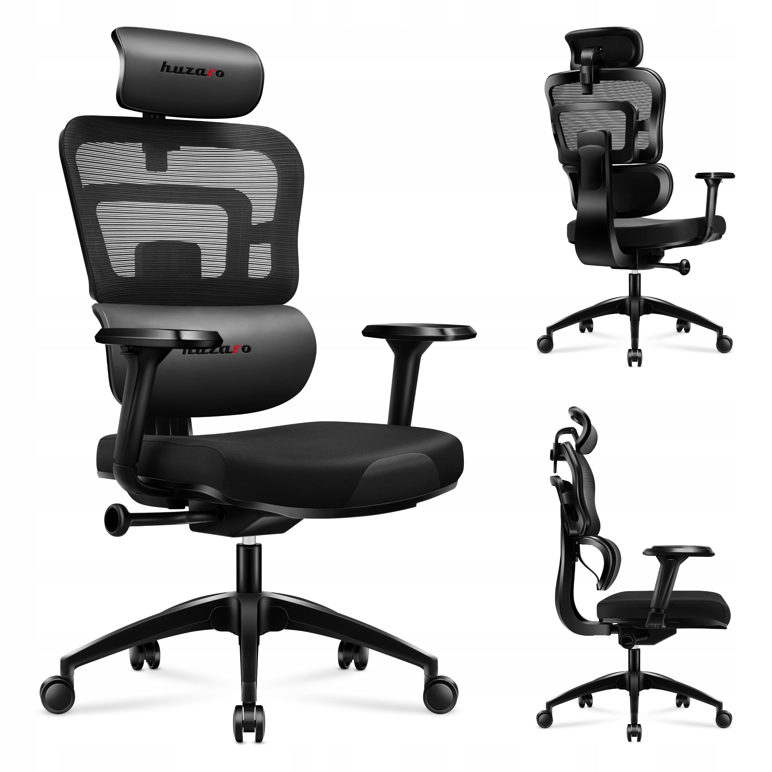 Office GAMING CHAIR HUZARO swivel ERGONOMIC black 150KG