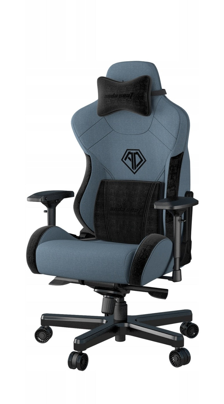 Office Gaming Chair Anda Seat T-Pro 2XL Material Blue Swivel Upholstery color blue and black