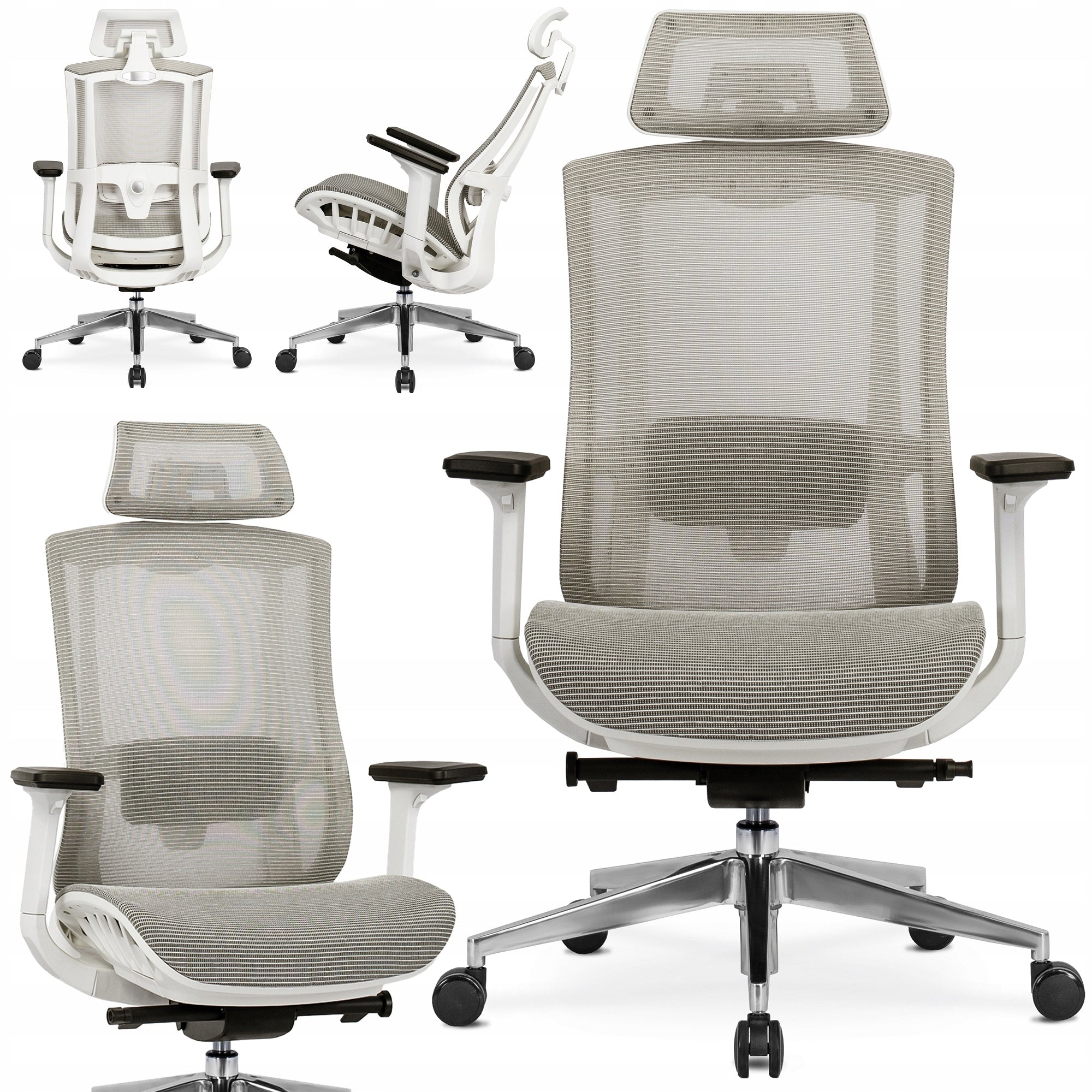 Office Gaming Chair Beige Swivel Ergonomic Adjustable SKY Packaging status original