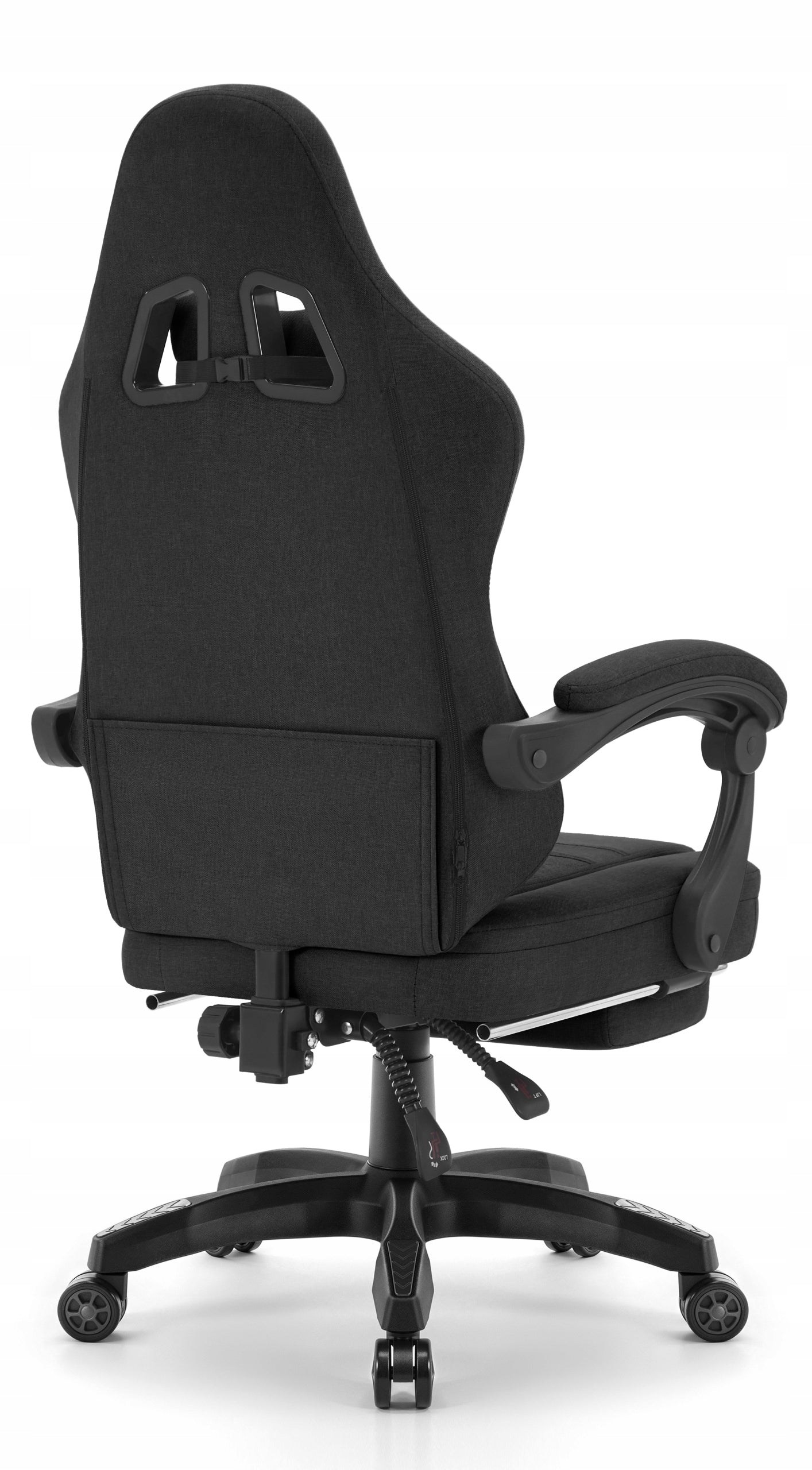 Office Gaming Chair Hell's Chair HC- 1015 Black with Footrest Furniture height 129 cm