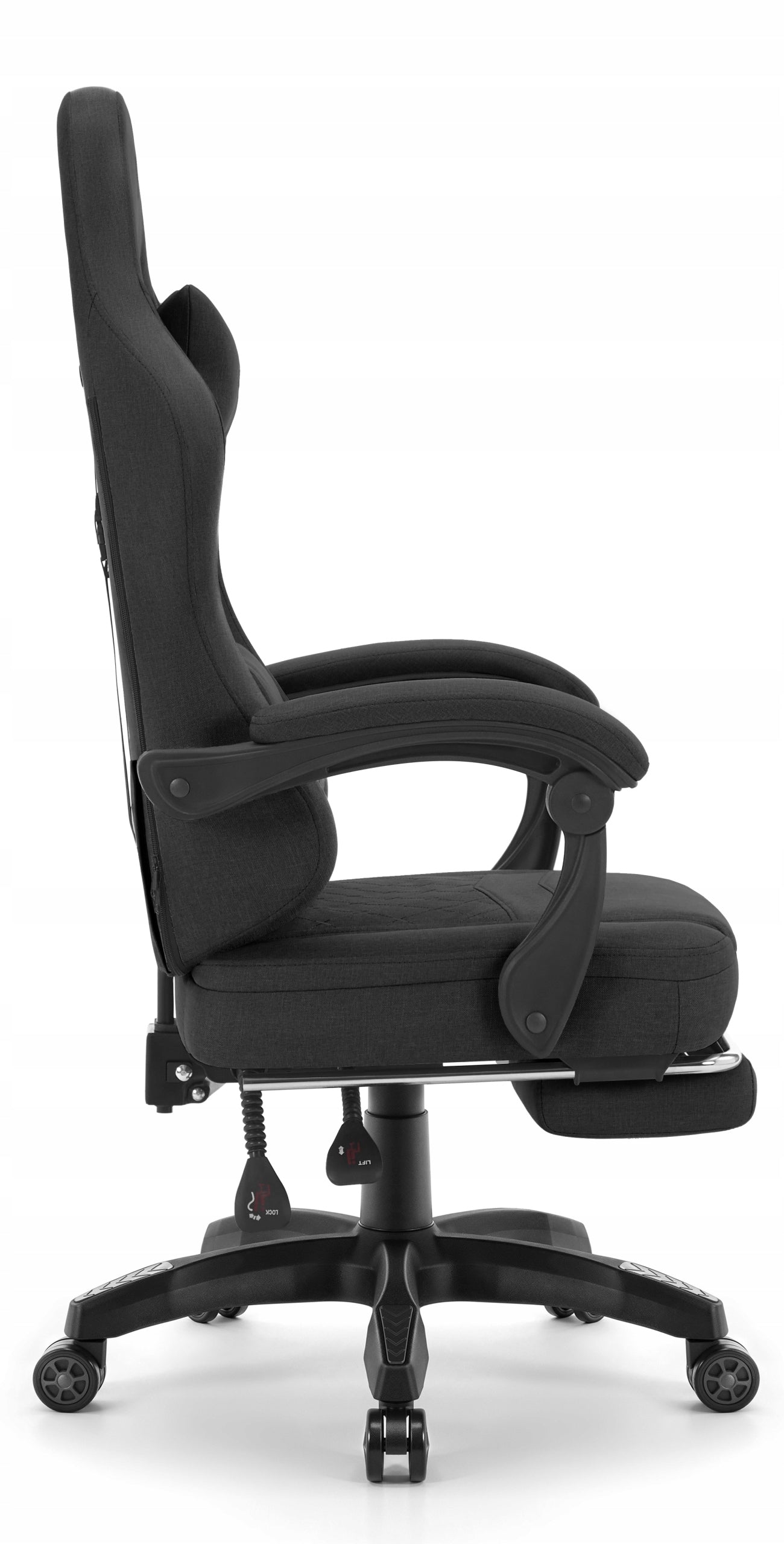 Office Gaming Chair Hell's Chair HC- 1015 Black with Footrest Packaging status original
